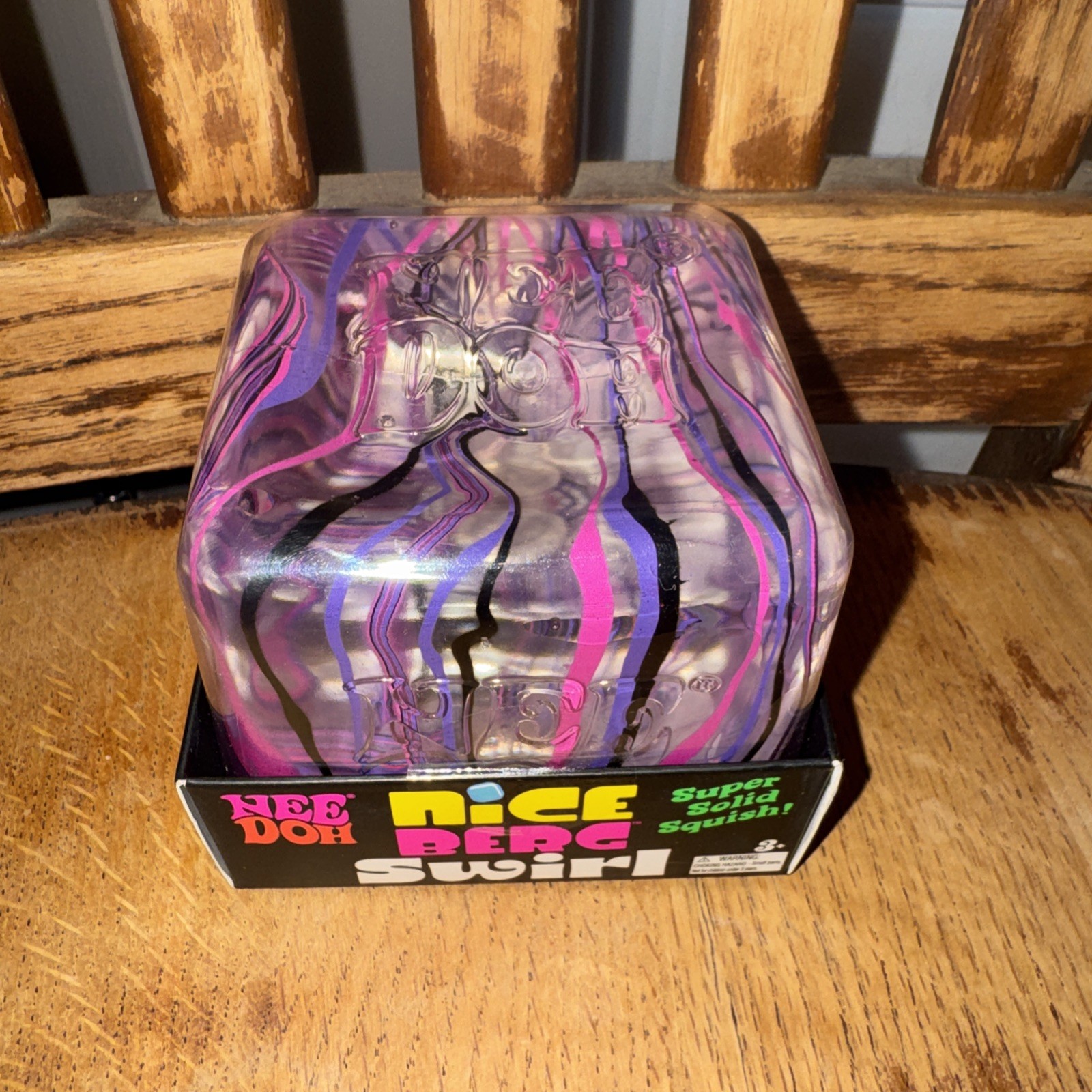 🔥 NEW Nee Doh Nice Berg Swirl Super Solid Squish PINK/BLACK/PURPLE
