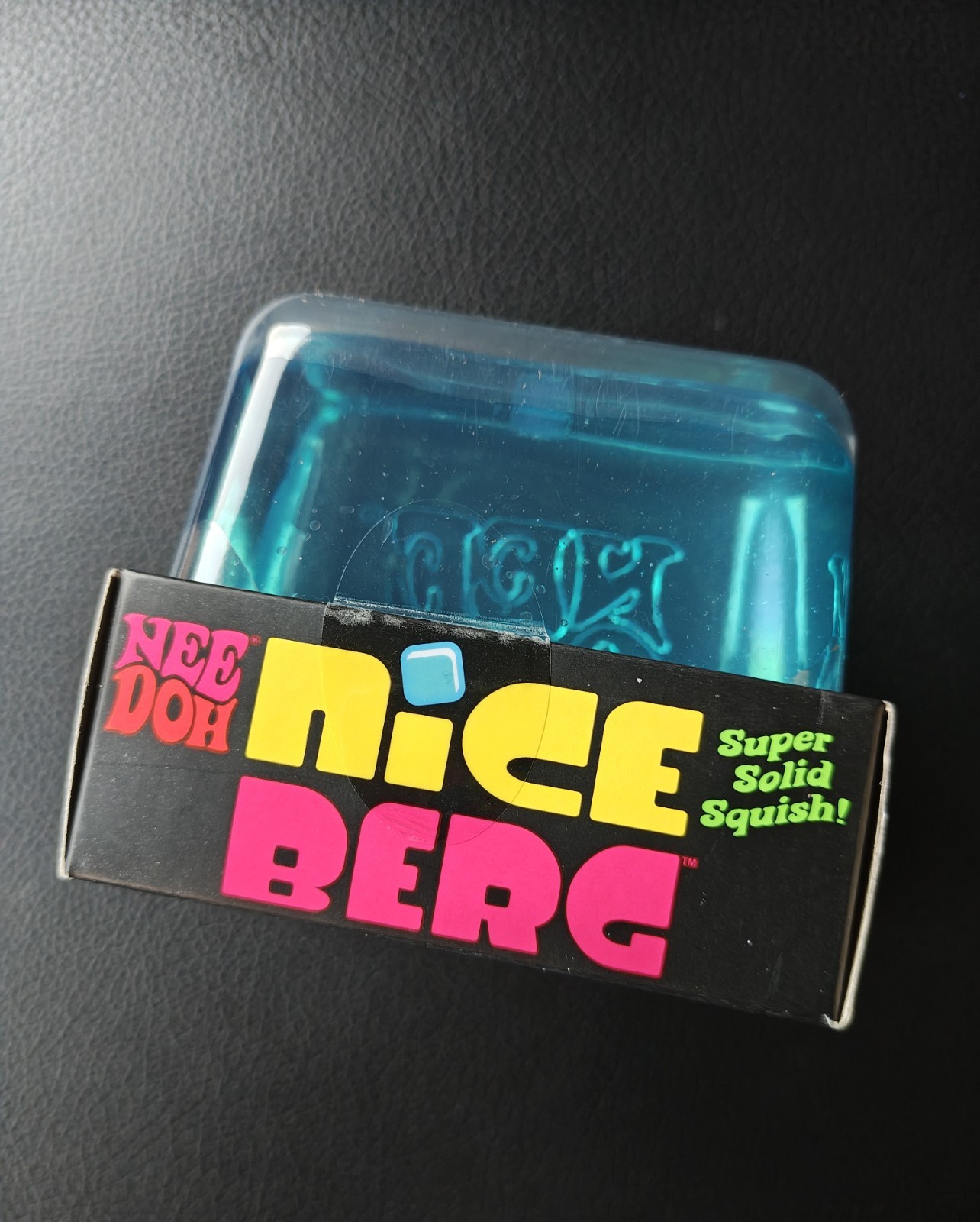 Nee Doh Nice Berg Super Solid Squish Tactile Squeeze Toy, Blue