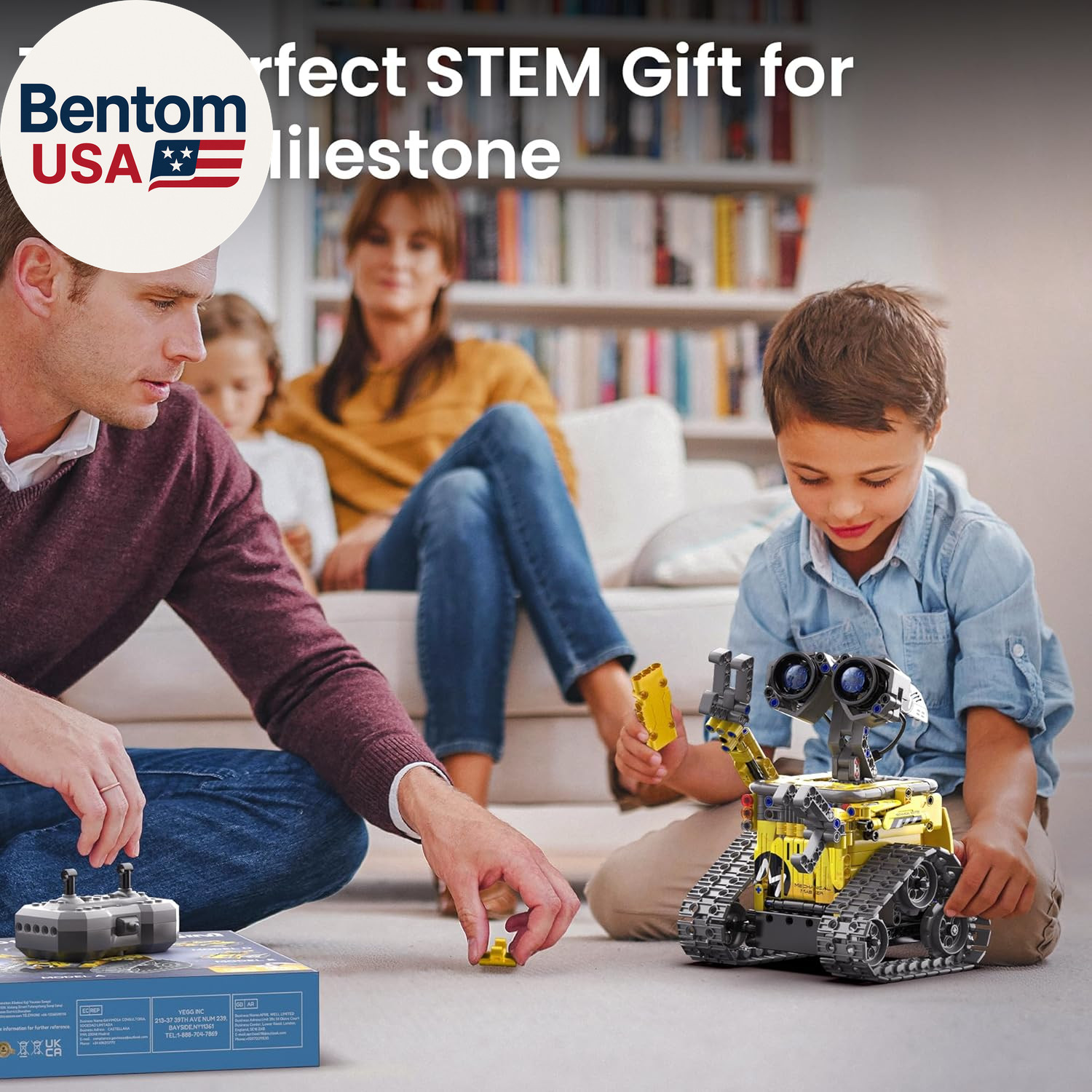 Robot Building Kit with Remote Control STEM Gifts for Boys Age 8-13, Technic Cod