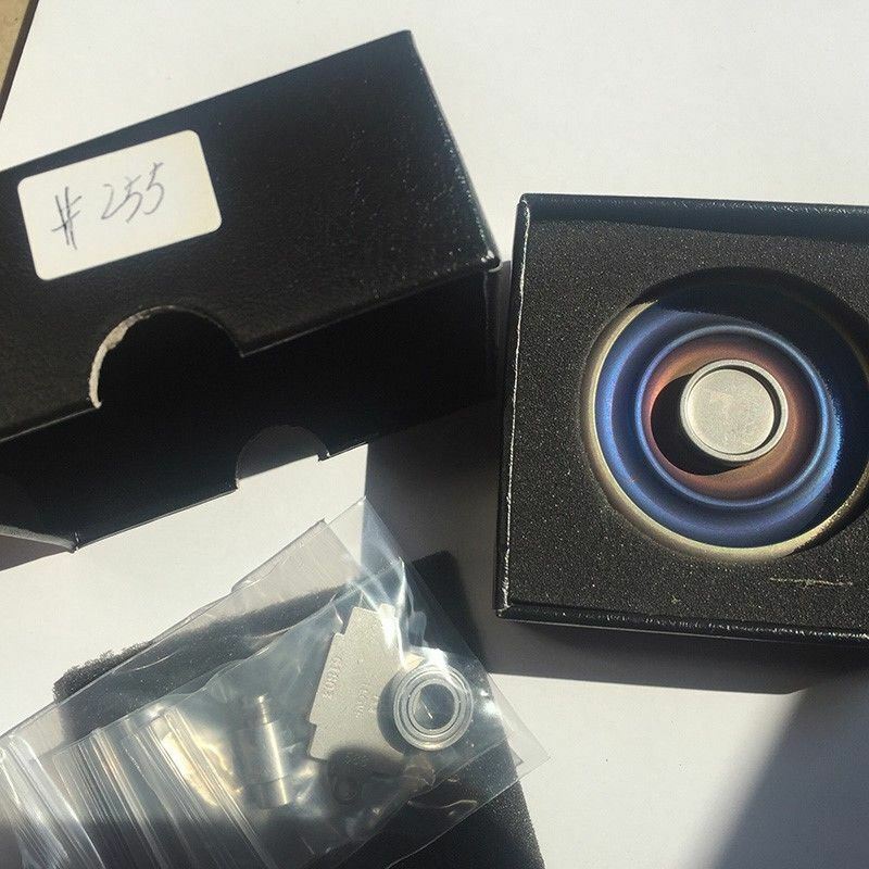 FEGVE limited edition Matt Titanium Round Pie hand Fidget Spinner Disc EDC Toy