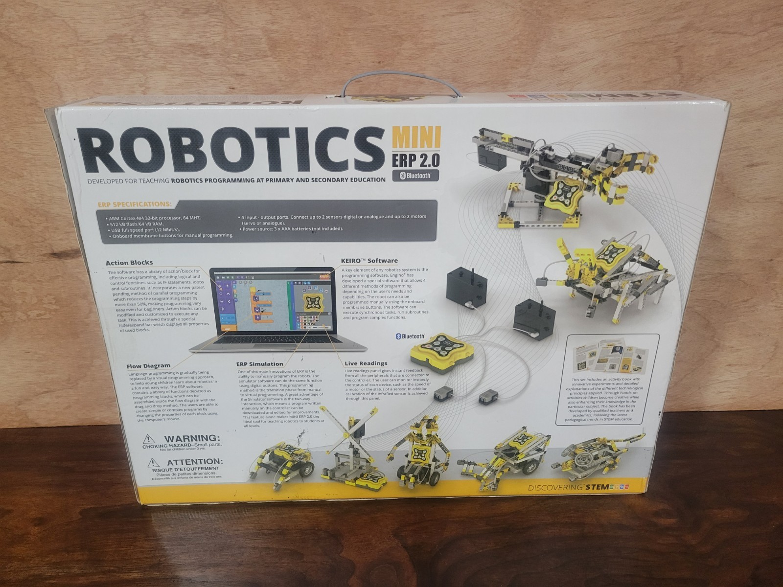 Engino STEM Build and Program Your Own Robot with Bluetooth, Mini ERP