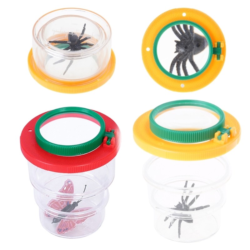 Child Insect Catcher Observation Kits with Magnifiers Cover Insect Collect Box