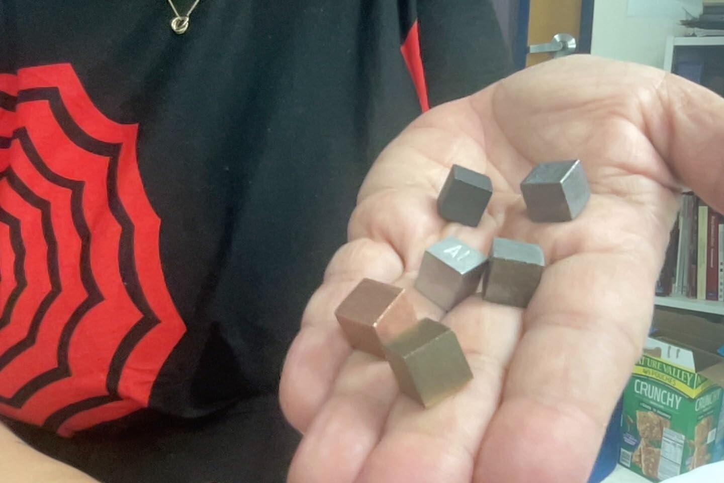 Density Cubes Set Includes 6 Metals Brass Lead Iron Copper Aluminum Zinc 10mm