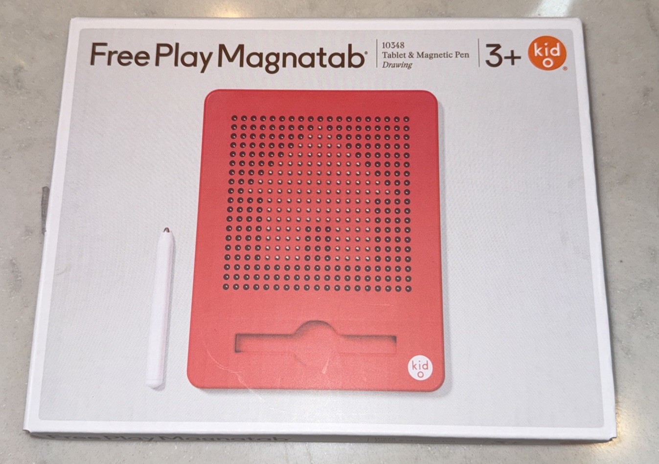 The Original Kid O Free Play Magnatab Tablet & Magnetic Pen for Drawing Red