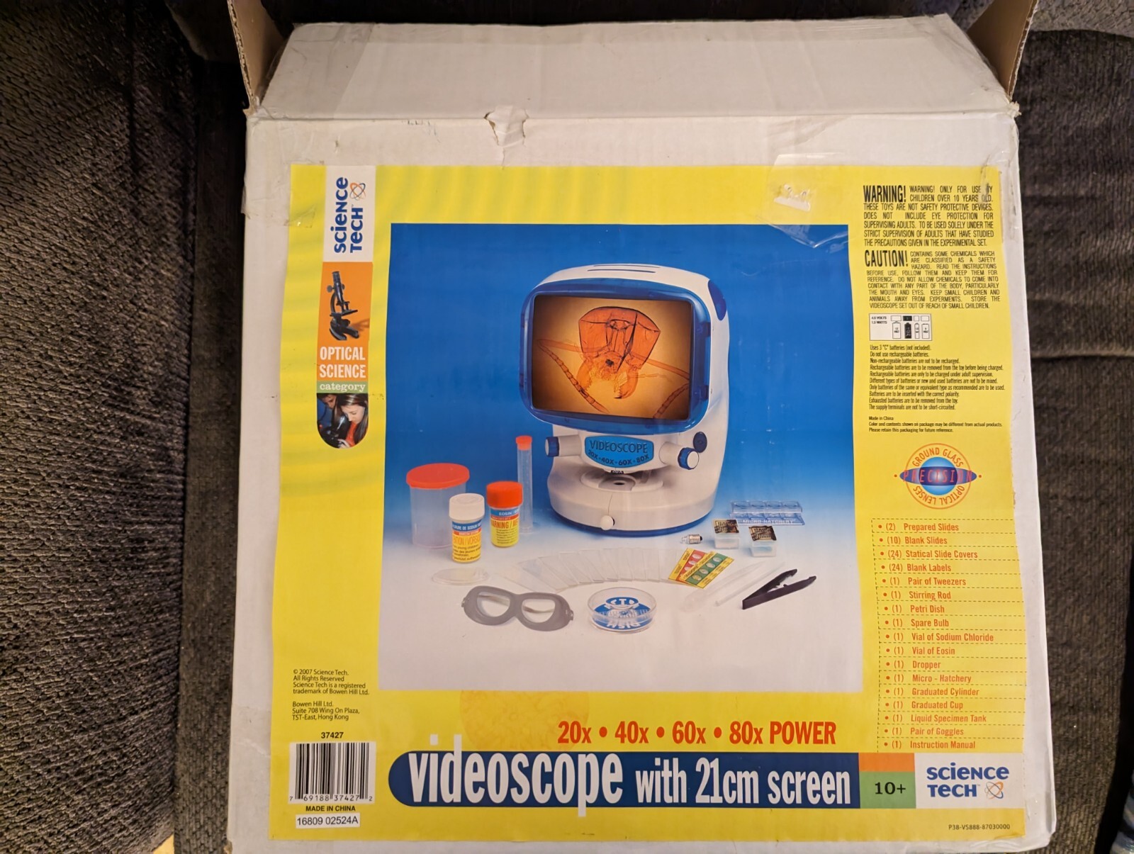 2007 Science Tech Videoscope 21cm Screen NIB Optical Science Age 10+ 20× to 80x