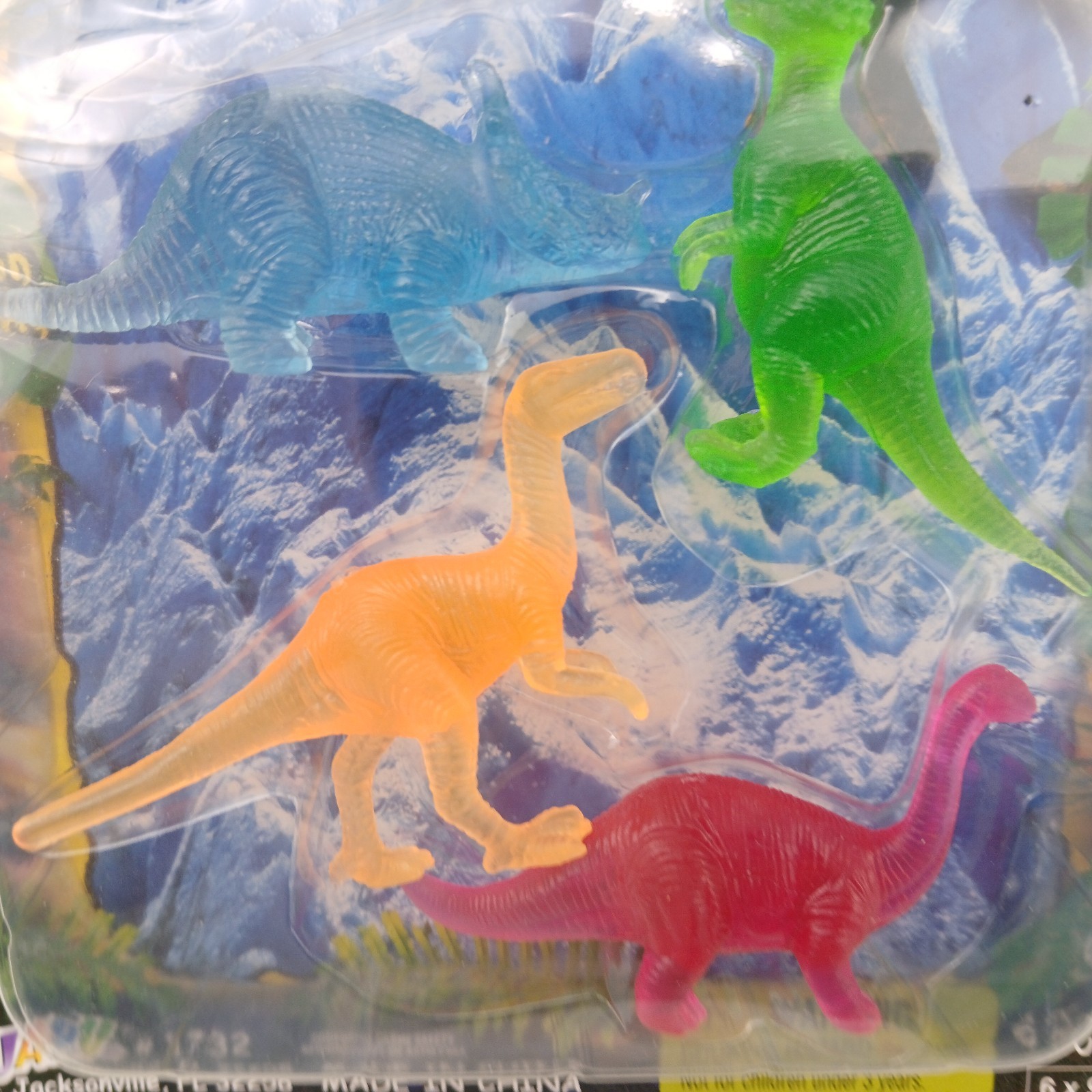 Mini Ice Age Dino World Ja-Ru Dinosaur Velociraptor Plastic Figure Toy 4 Dinos