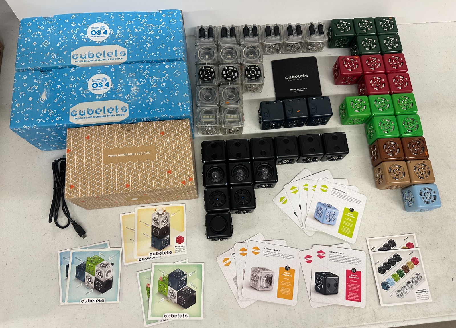 Lot of 48 Cubelets Modular Robotics STEM Educational Tiny Robot Blocks FREE Ship