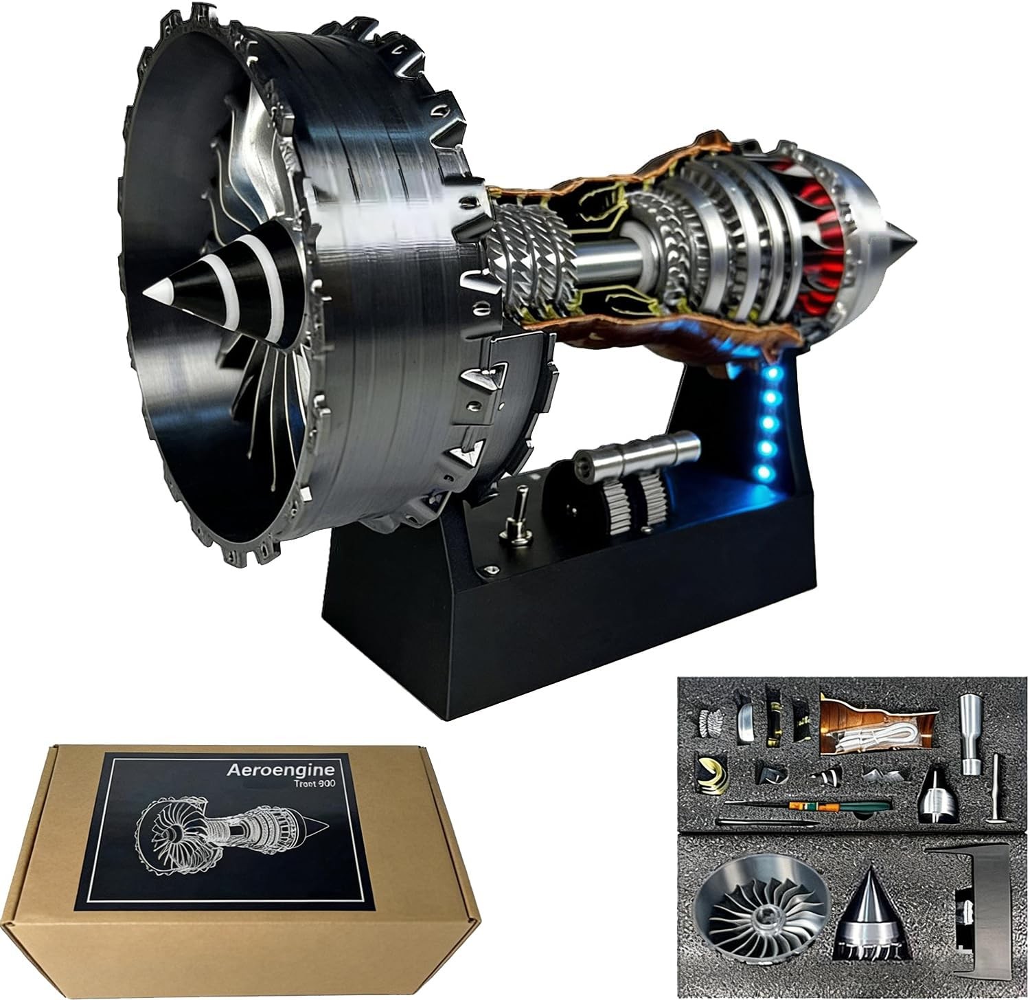DIY Motorized Turbofan Engine Model Kit for Adults, TR900 Aircraft Turbojet R…
