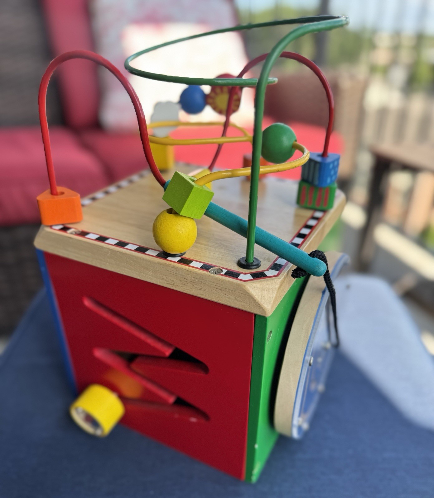 Parents by Battat Wooden Activity Cube Maze Educational Toddler Playset 19″
