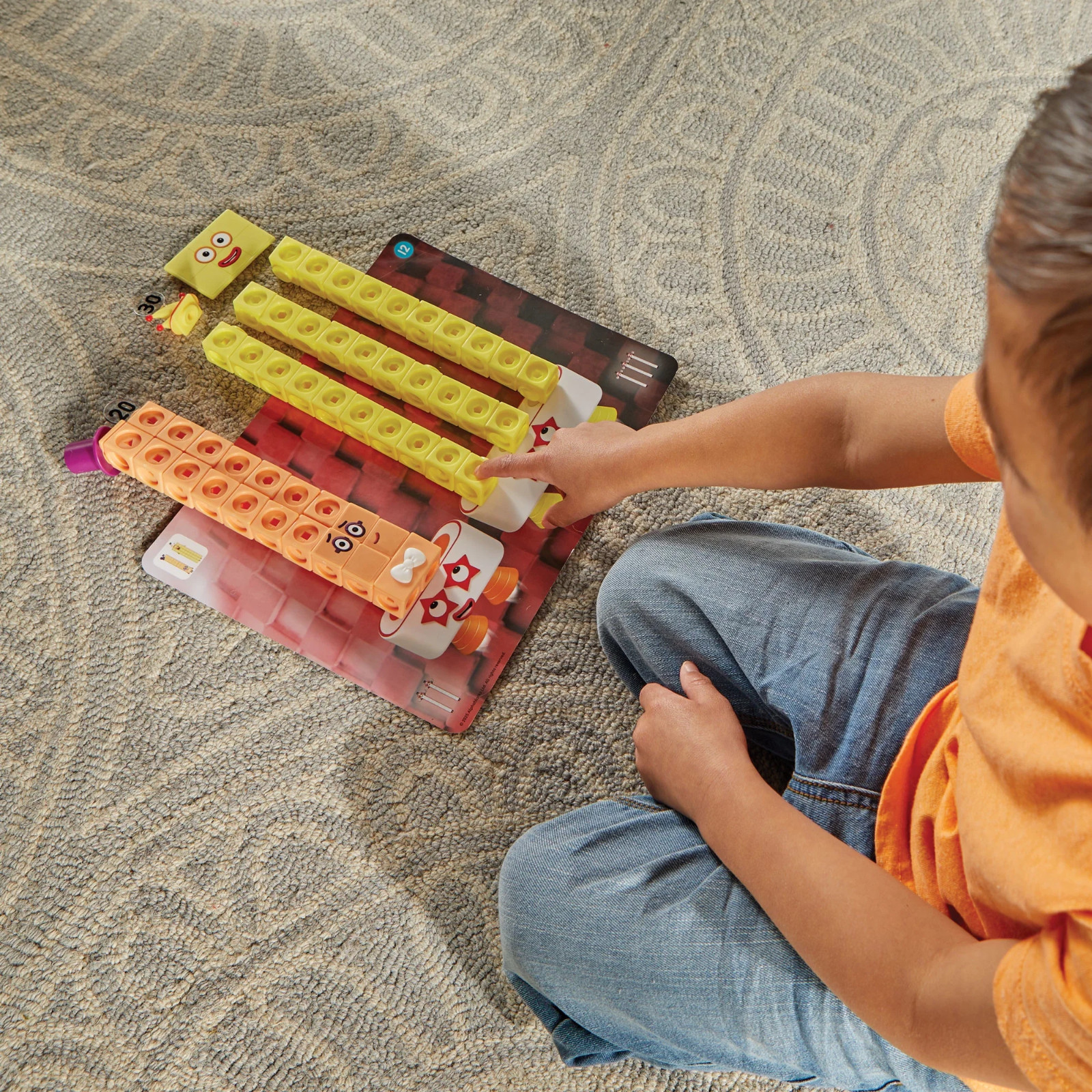 hand2mind Numberblocks Heroes with Zeroes MathLink Cubes Activity Set Preschool