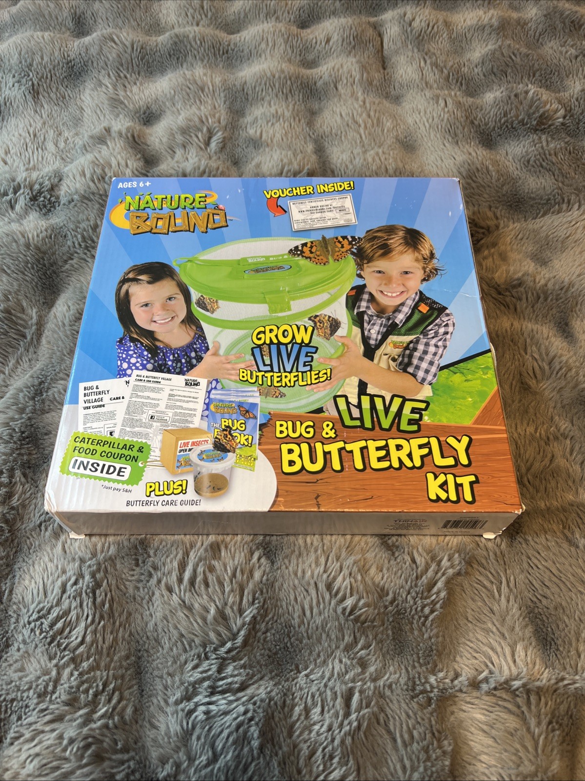 Butterfly Growing Kit Live Caterpillar To Butterfly Project Set Mesh Net Cage