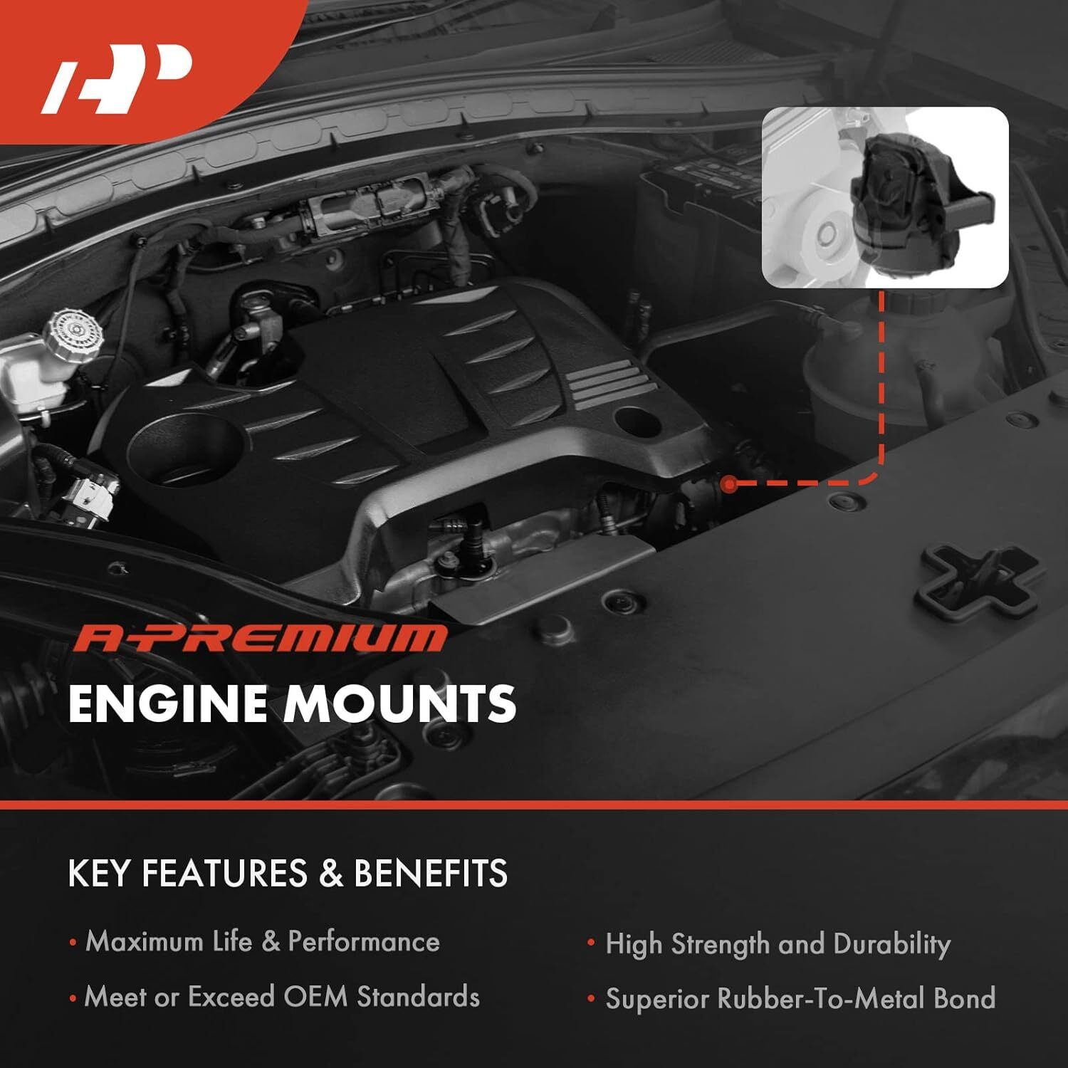 3PCS APM 3PCS Front Engine Motor Mount and Torque Strut Mount Set