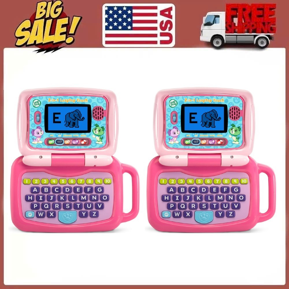 2 Pack LeapFrog 2-in-1 LeapTop Touch (Pink) Baby and Toddler Toys