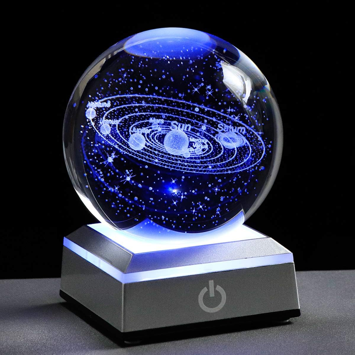 3D Solar System Model Crystal Ball 80Mm 3.15Inch – Outer Space Astronomy Gifts R