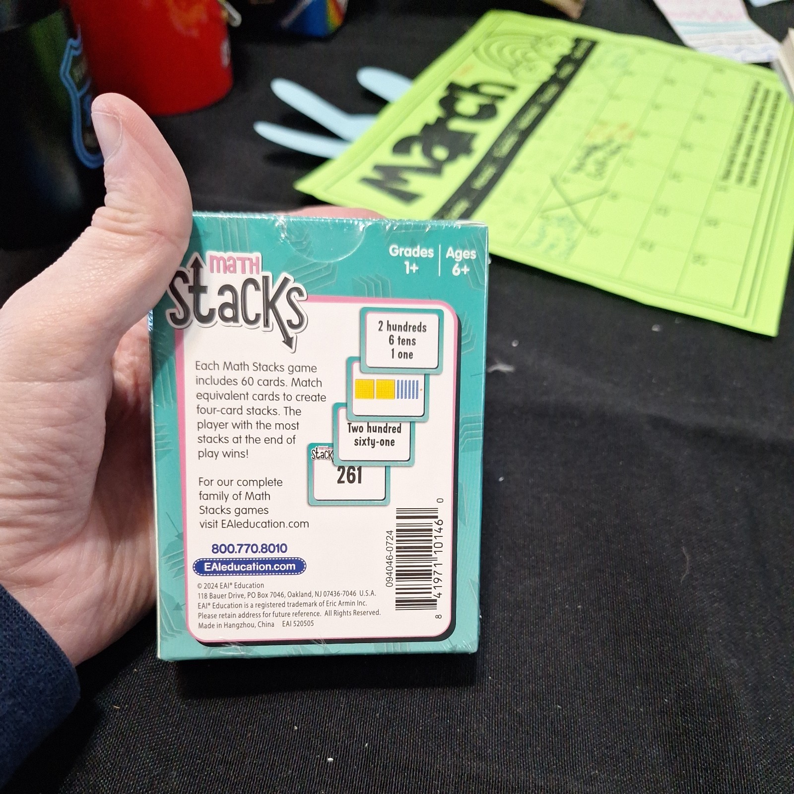 new 2014 EAI Education Math Stacks Place Value Game: Grades 1-2 SEALED