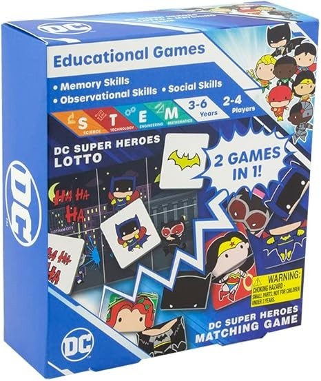 Paladone DC Comics Superhero Matching Card Game for Kids 3-6 Years Old, T8