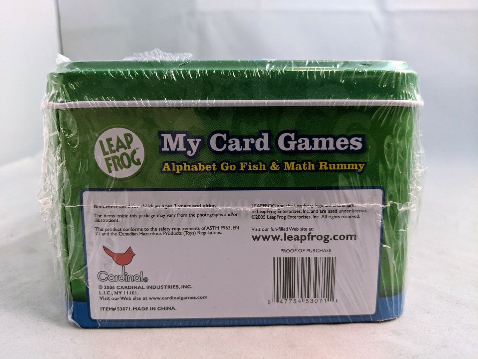 Leap Frog My Card Games Alphabet Go Fish Math Rummy New In Tin Sealed