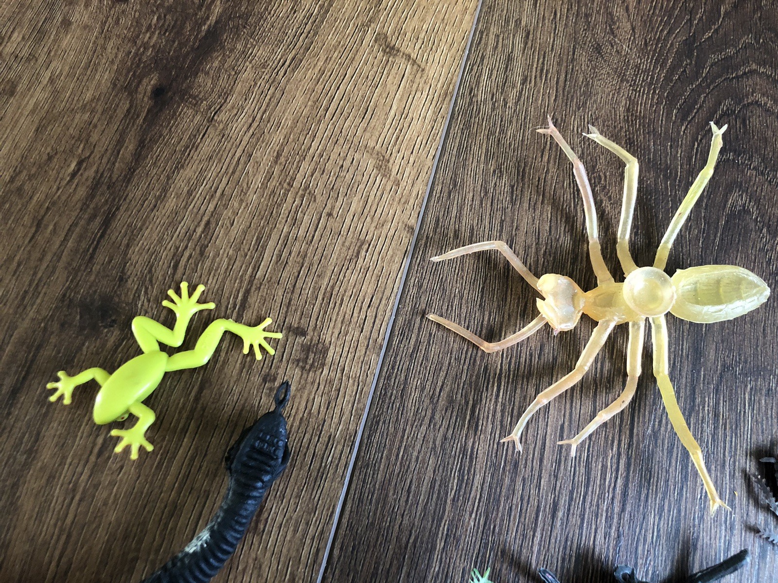 Vintage 90s Rubber Toy Figures Bug Spider, Fly, Snake Insects Lot Hong Kong