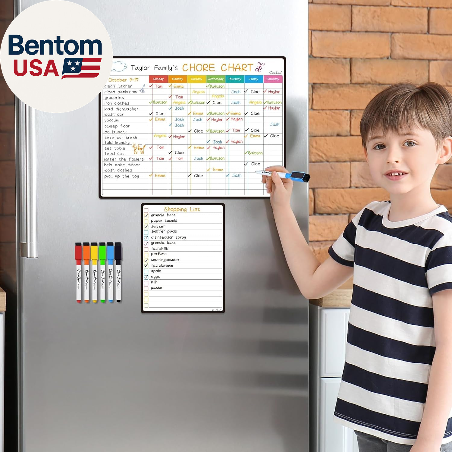 Magnetic Dry Erase Chore Chart – 14.5″X11″ Chore Chart for Kids, Teens and Adult