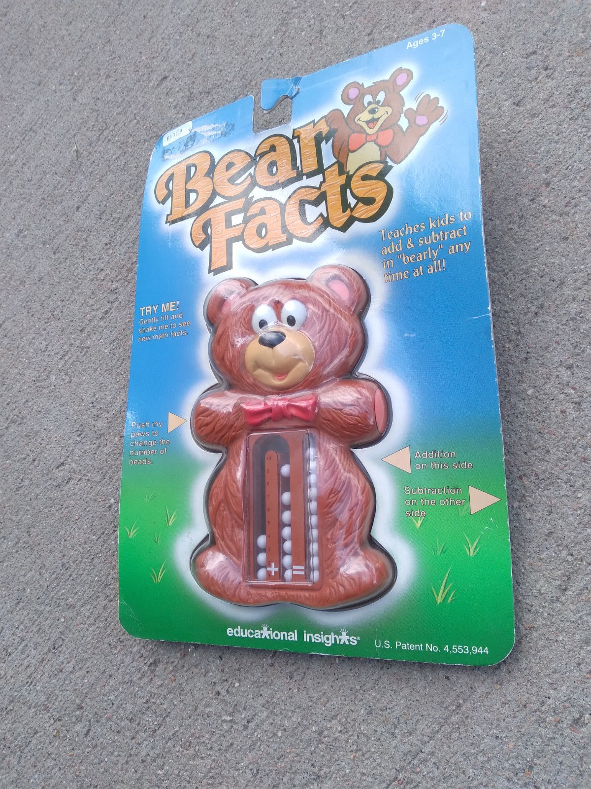Vintage Bear Facts Game Learn Addition Subtraction NEW 1992