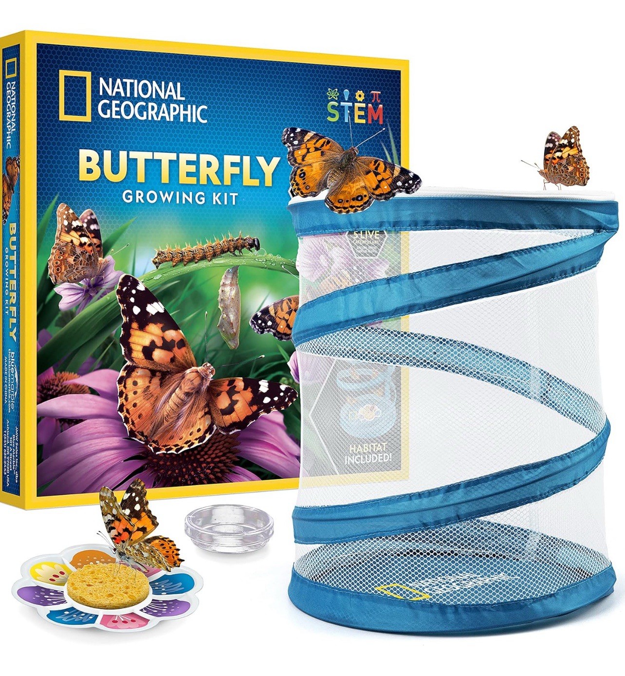 NATIONAL GEOGRAPHIC Butterfly Growing Kit – Habitat Kit with Voucher STEM NEW
