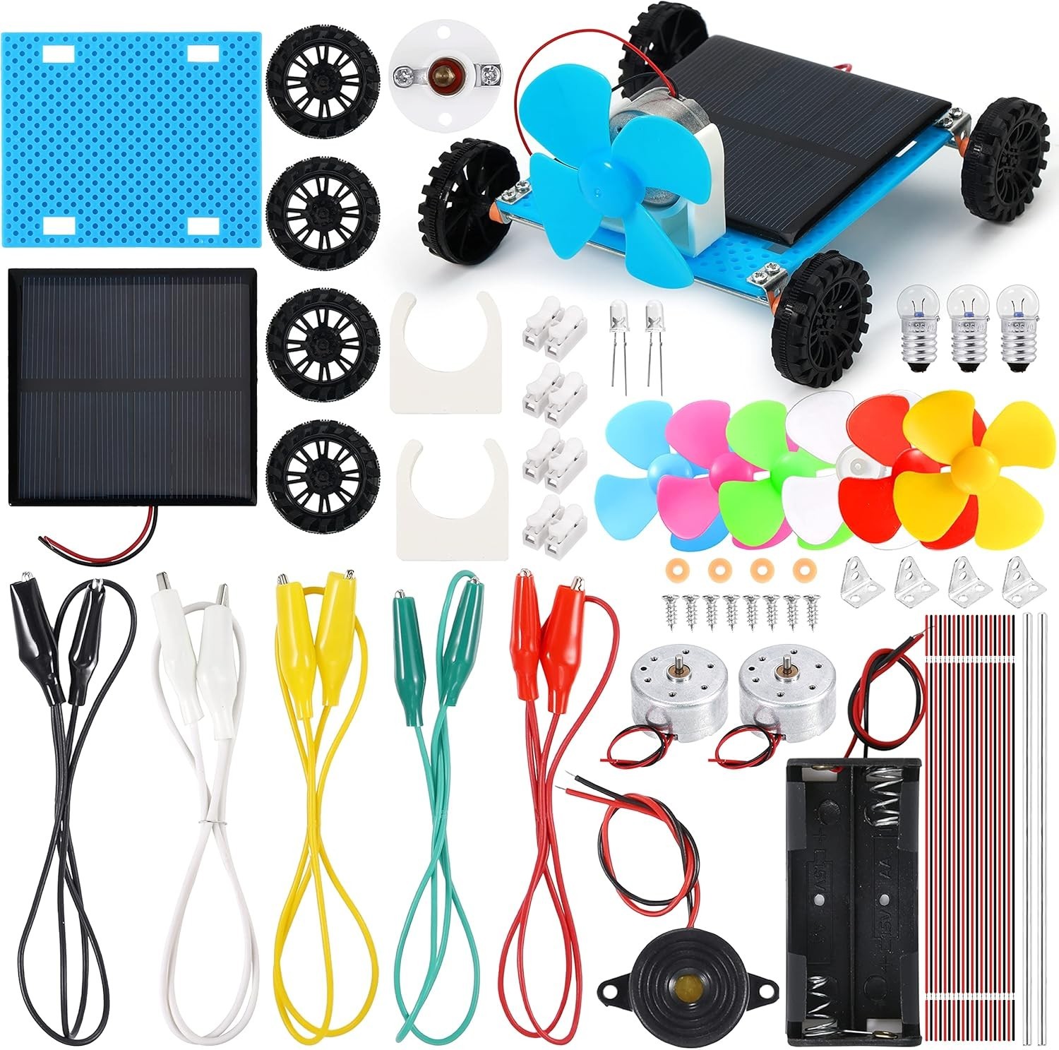 Electric Circuit Motor Kit with Solar Panel, Solar Motor Kit for Kids Science…
