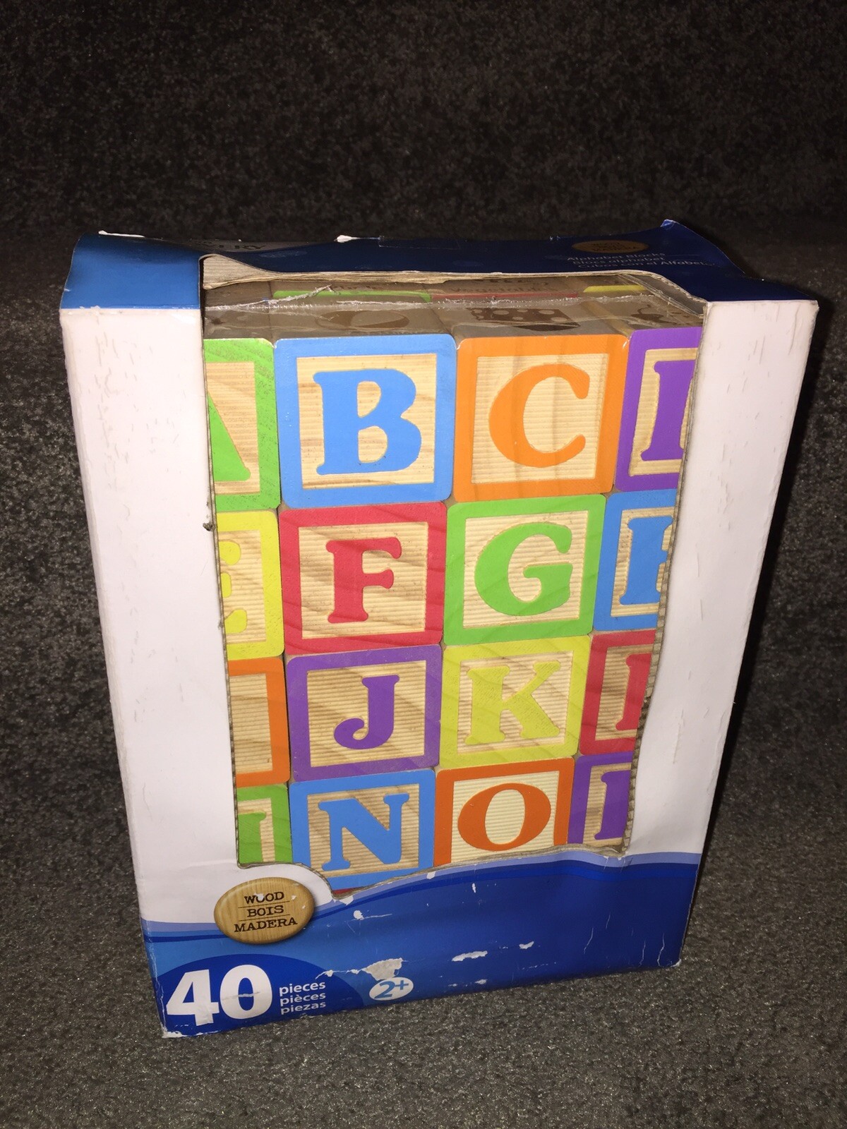 TOYS R US WOODEN ALPHABET BLOCKS 40