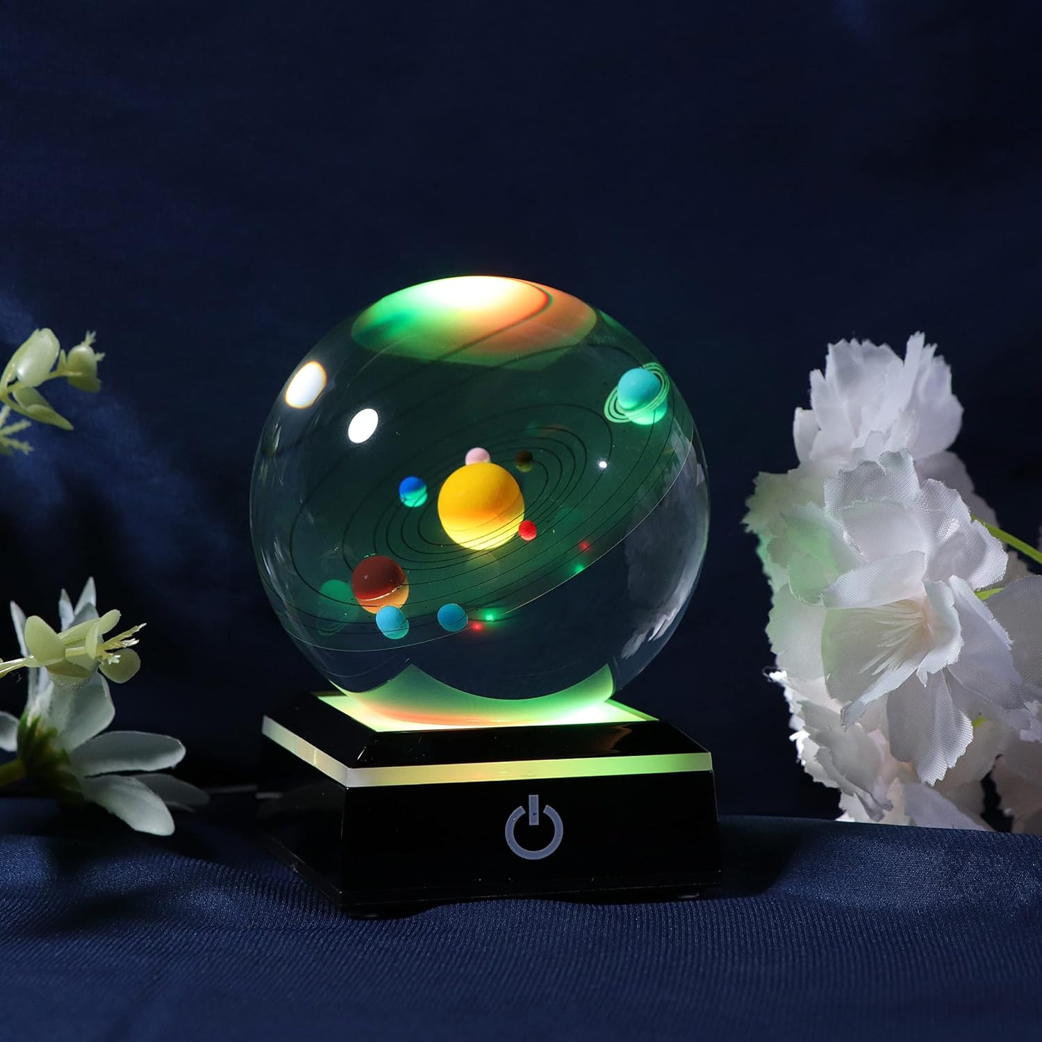 3D Solar System Model Crystal Ball 80Mm 3.15Inch – Outer Space Astronomy Gifts R