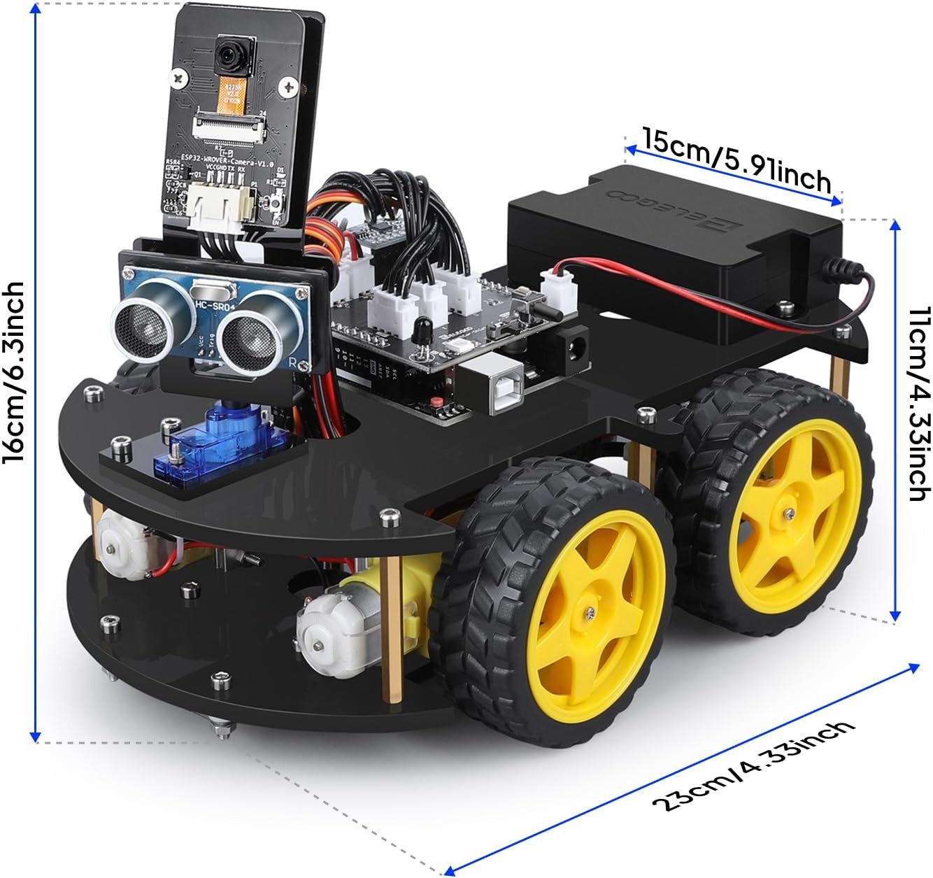 UNO R3 Smart Robot Car Kit V4 Arduino STEM Coding Toy for Kids Ages 8-16