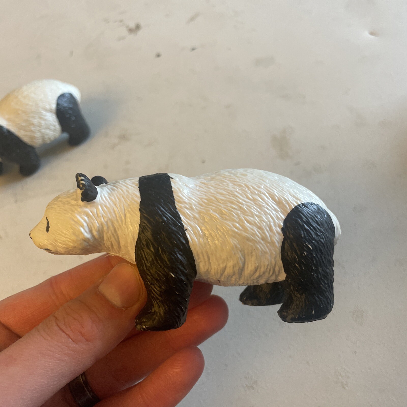 Vintage AAA Panda Bears- Heavy Plastic-PVC Animal Figures 1980’s