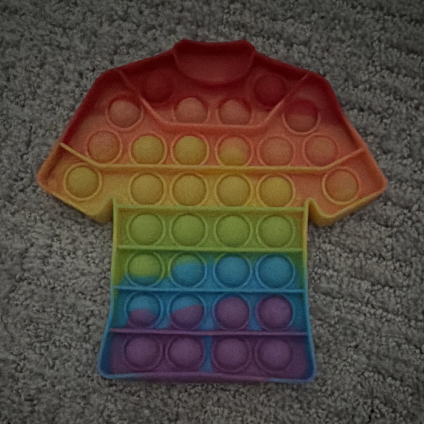 Rainbow Shirt-Shaped Pop-It Tactile Sensory Toy for Ages 4-7, 8-11 Years
