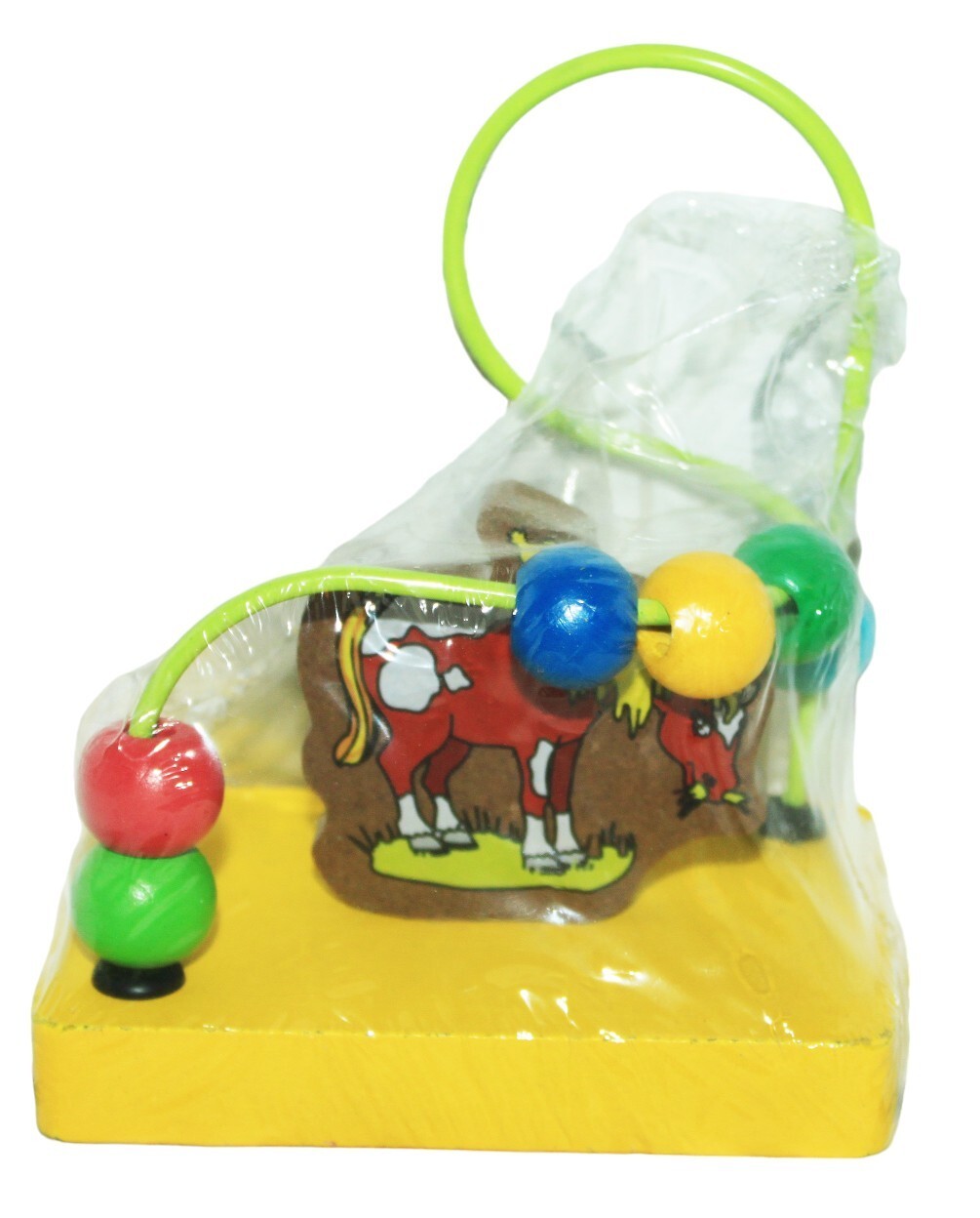 Wood & Wire Horse Maze Game – 4.5″ Portable Wooden Educational Toy