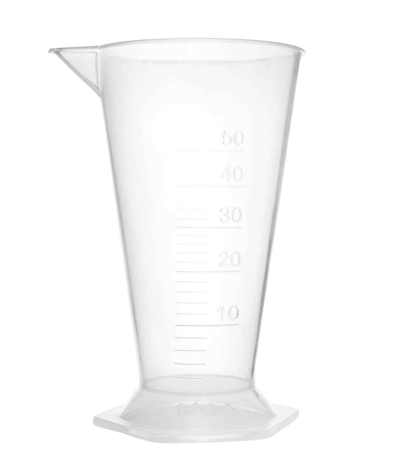 Conical Measure, 50ml – Polypropylene Plastic, Translucent – Eisco Labs