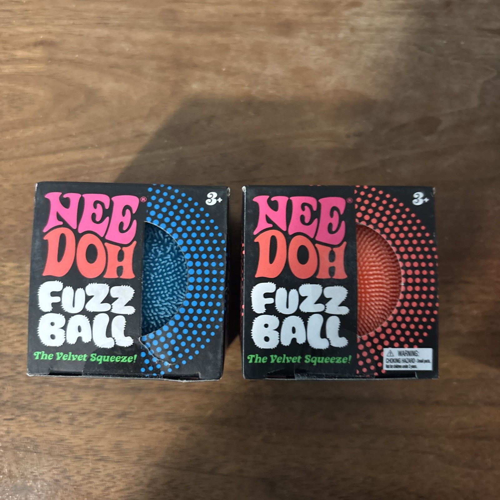 NeeDoh Fuzz Ball Wonder Waves Squishy Stress Ball Nee Doh Fuzzball New LOT OF 2