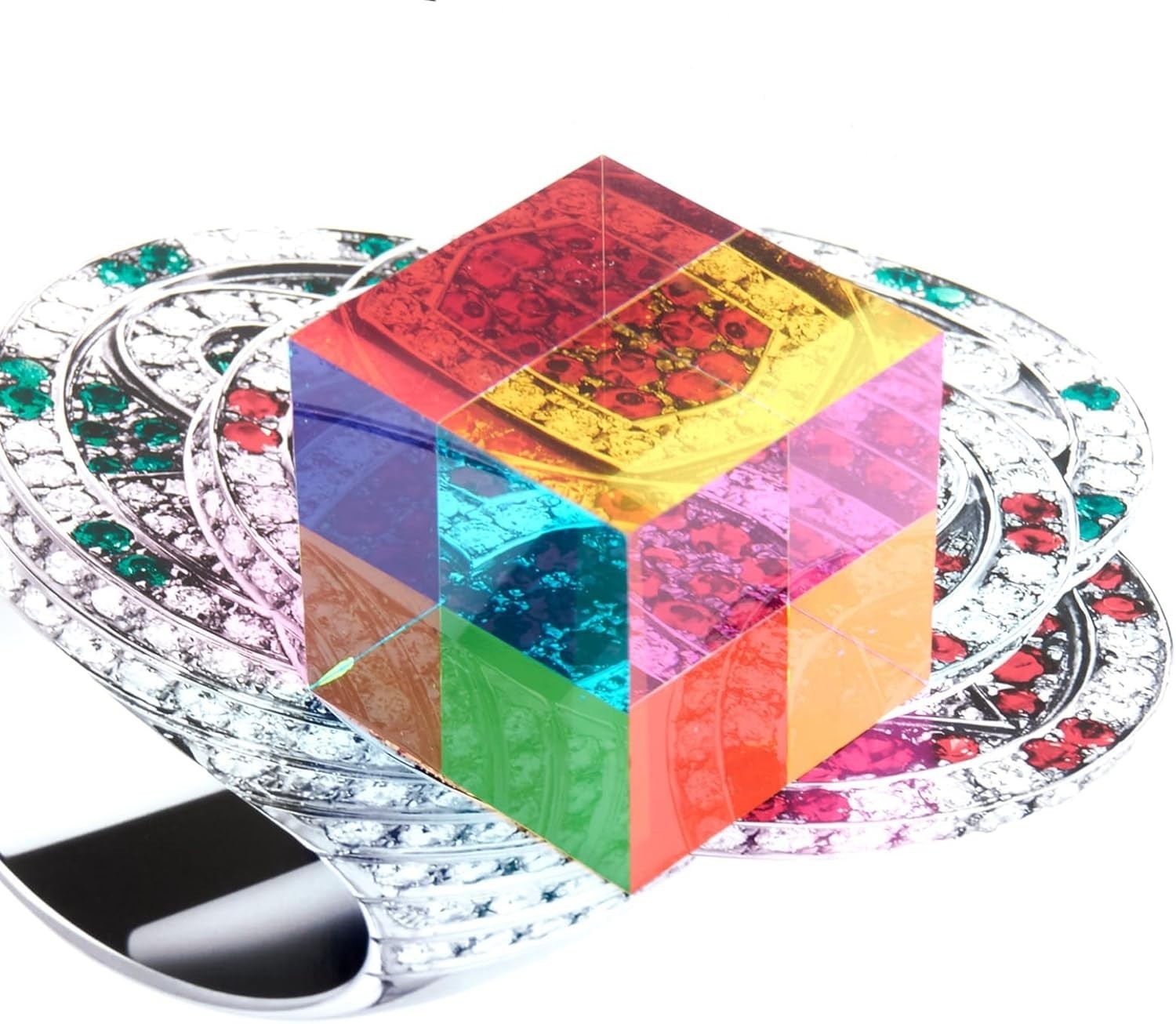 CMY Mixing Color Cube, 70mm 2.75 inch Acrylic Prism for Home or Office Decora…