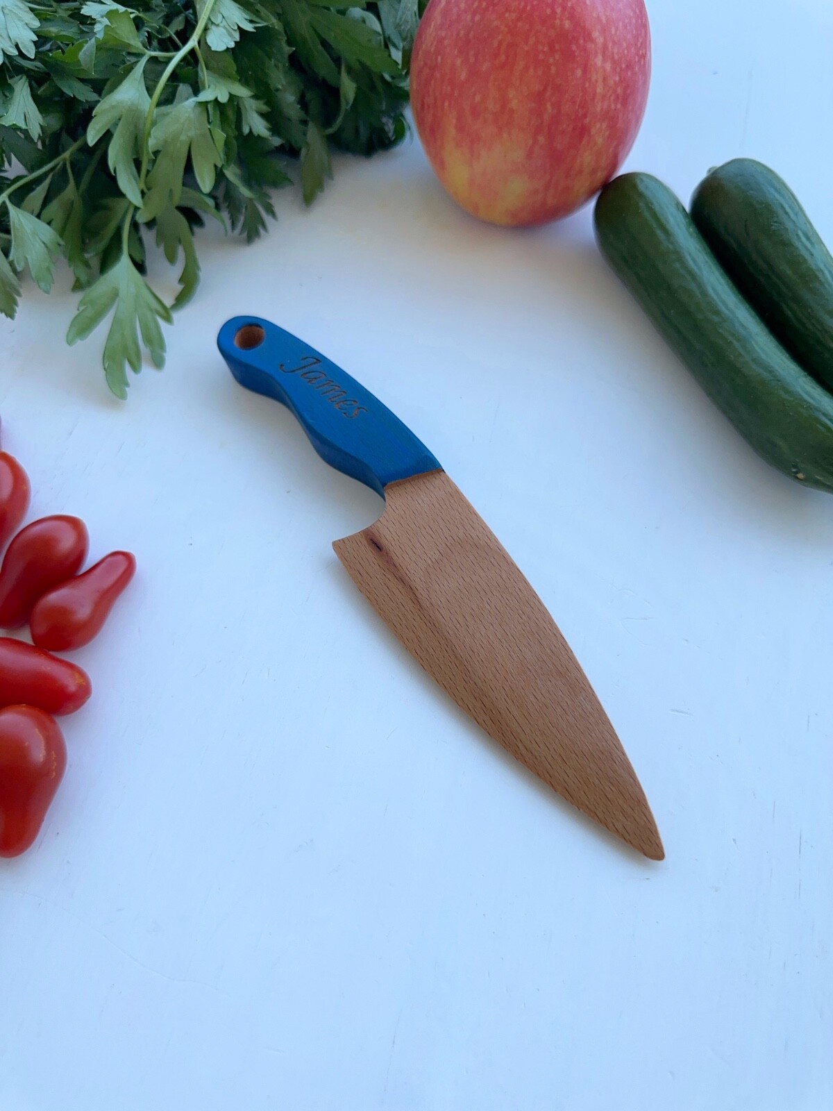 Personalized Montessori Knife for Kids, Wooden Toddler Knife, Educational Toy