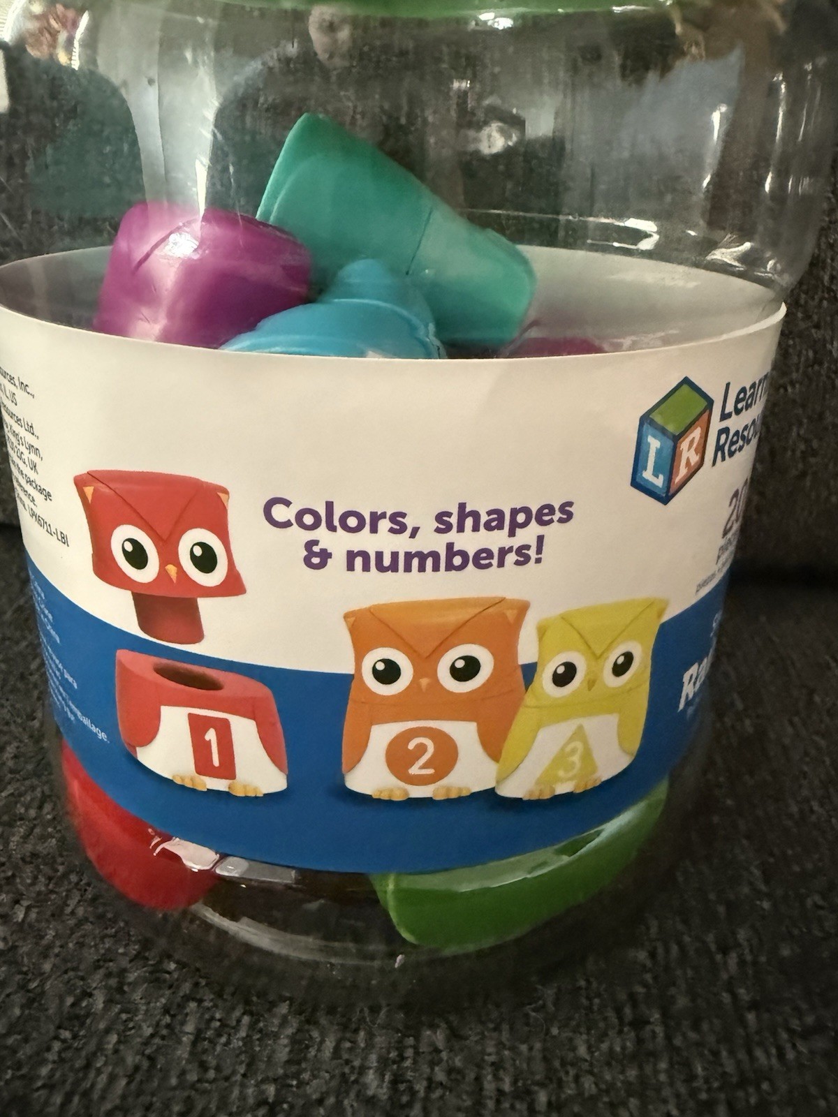 Learning Resources Snap-N-Learn Rainbow Owls Set Includes 20 Pieces