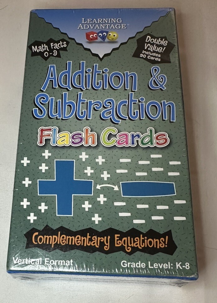 Learning Advantage Addition & Subtraction Complementary Equations Flash Cards