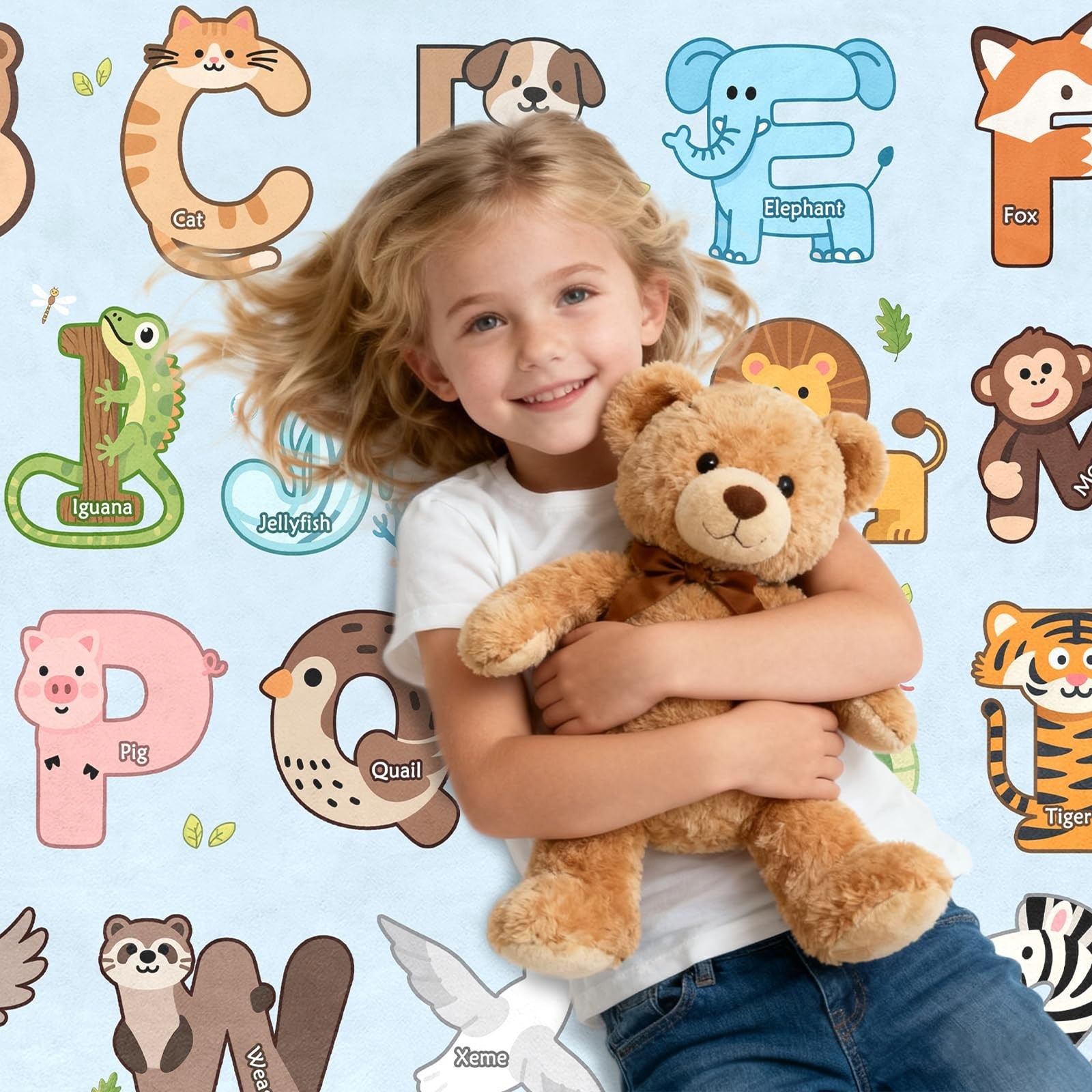 Kids Rugs for Playroom – 2.5×4 Feet ABC Rug for Toddler Children Educational …