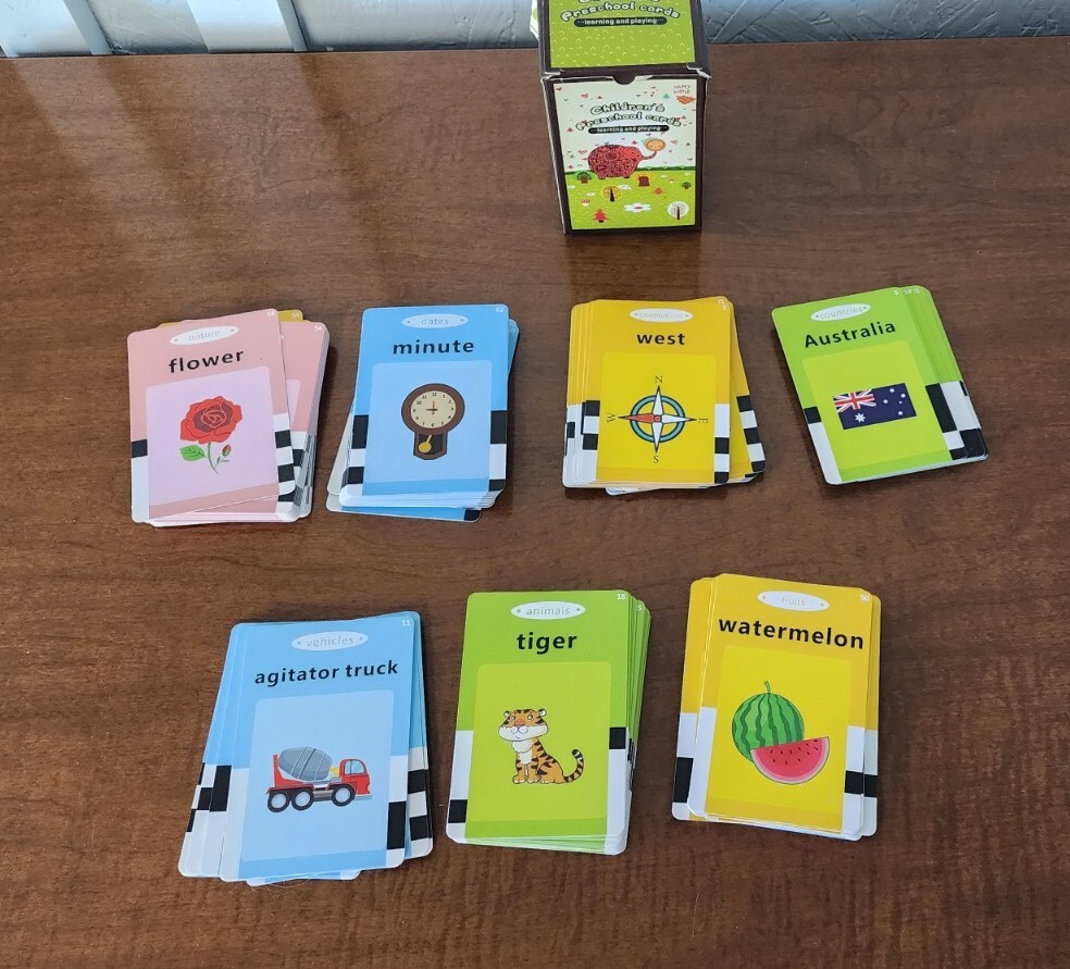 HAPPY WORLD Children’s Preschool Flash Cards Boxed Set of 160 Cards