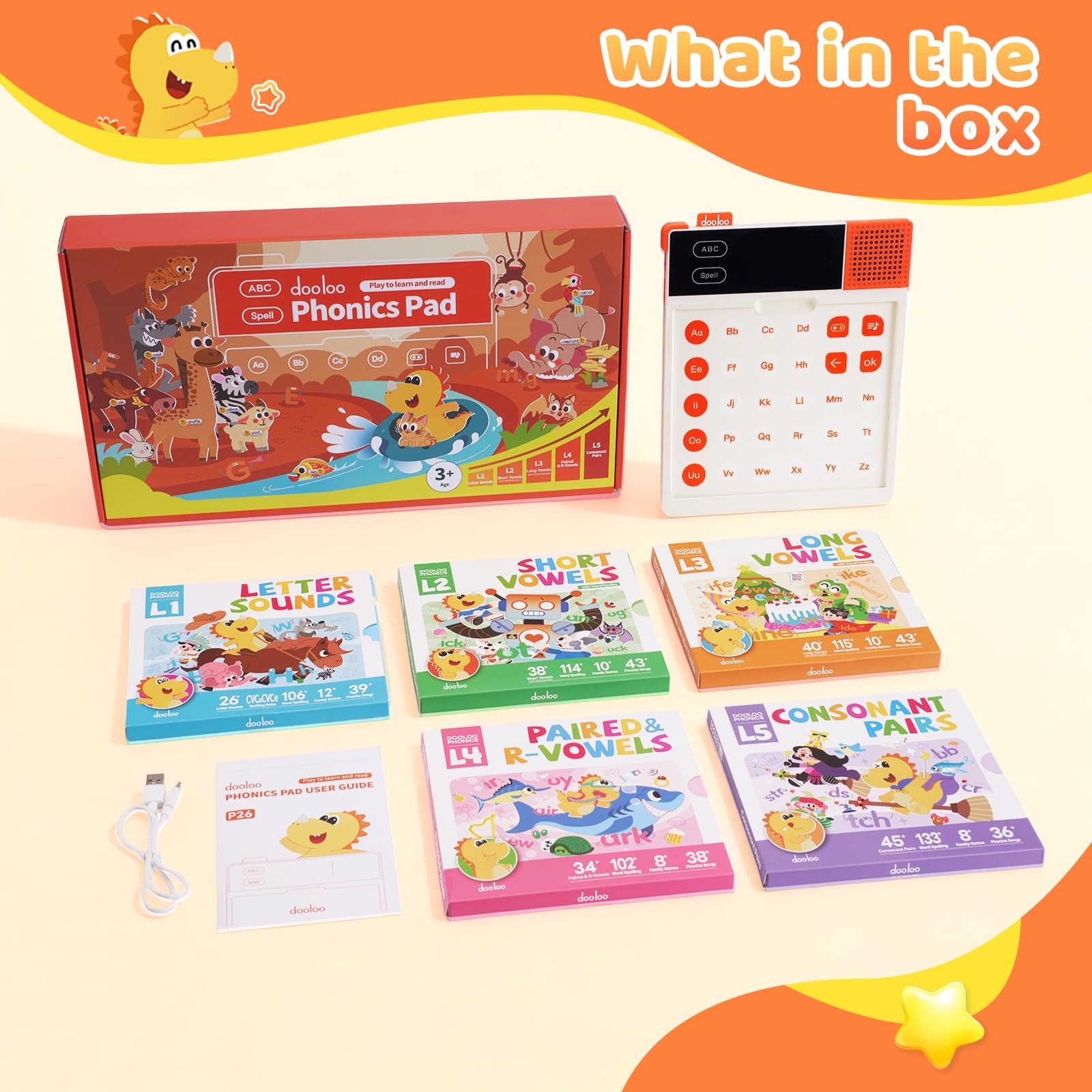 Learn to Read & Spell Phonics Pad, Interactive Electronic Learning Pad with 2…