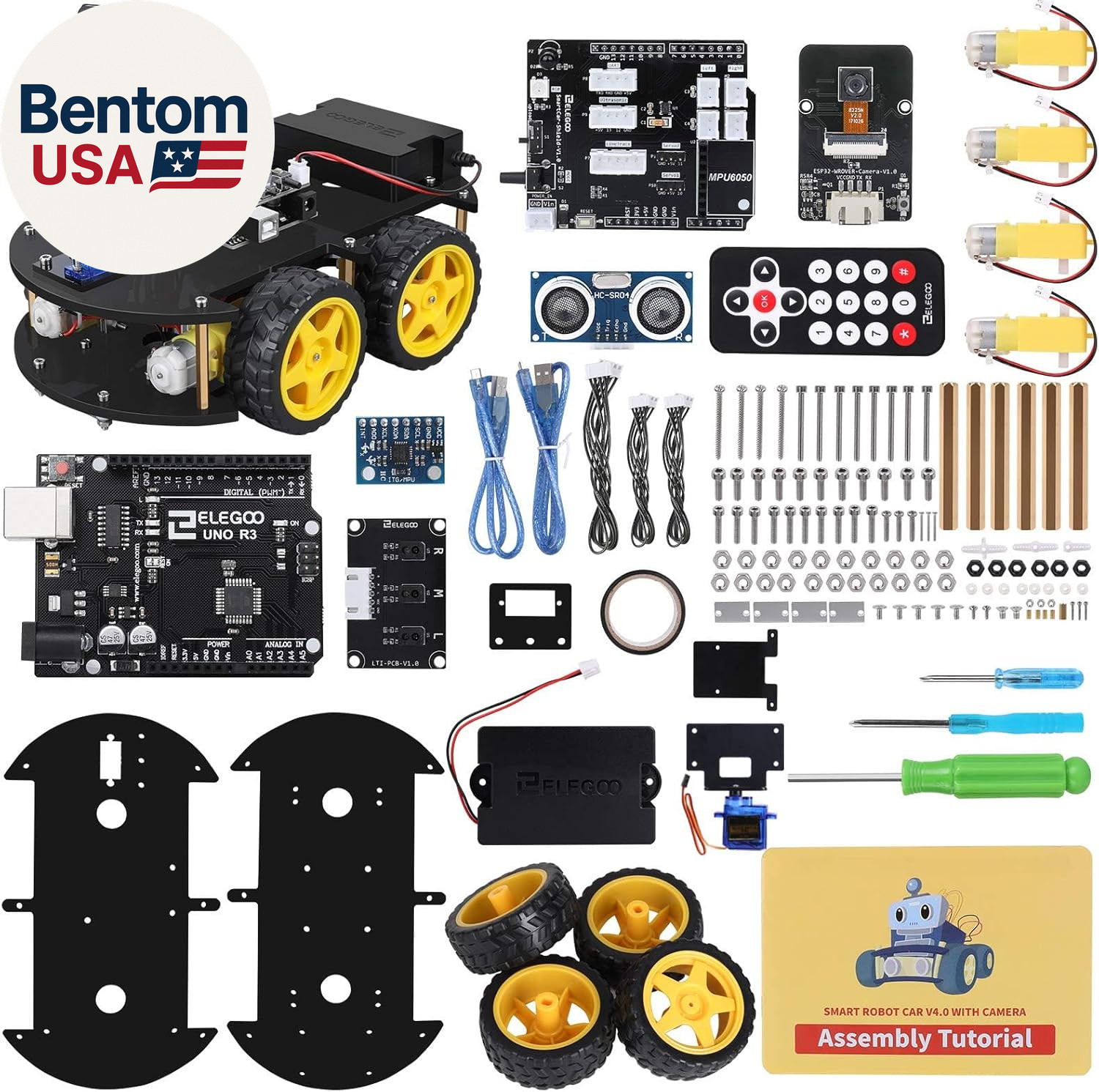 UNO R3 Smart Robot Car Kit V4 for Arduino Robotics for Kids Ages 8-12 12-16 STEM