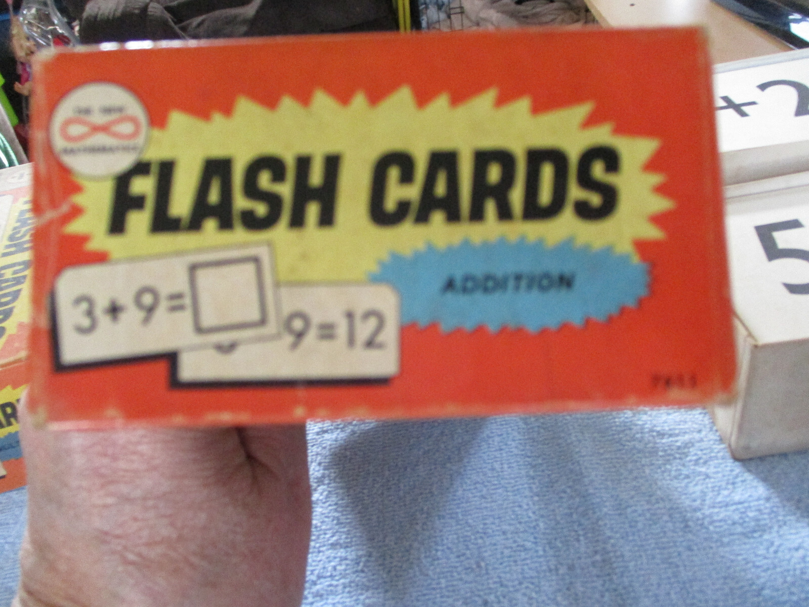 1964 Milton Bradley Flash Cards Addition 7611 And Multiplication 7613 Vintage