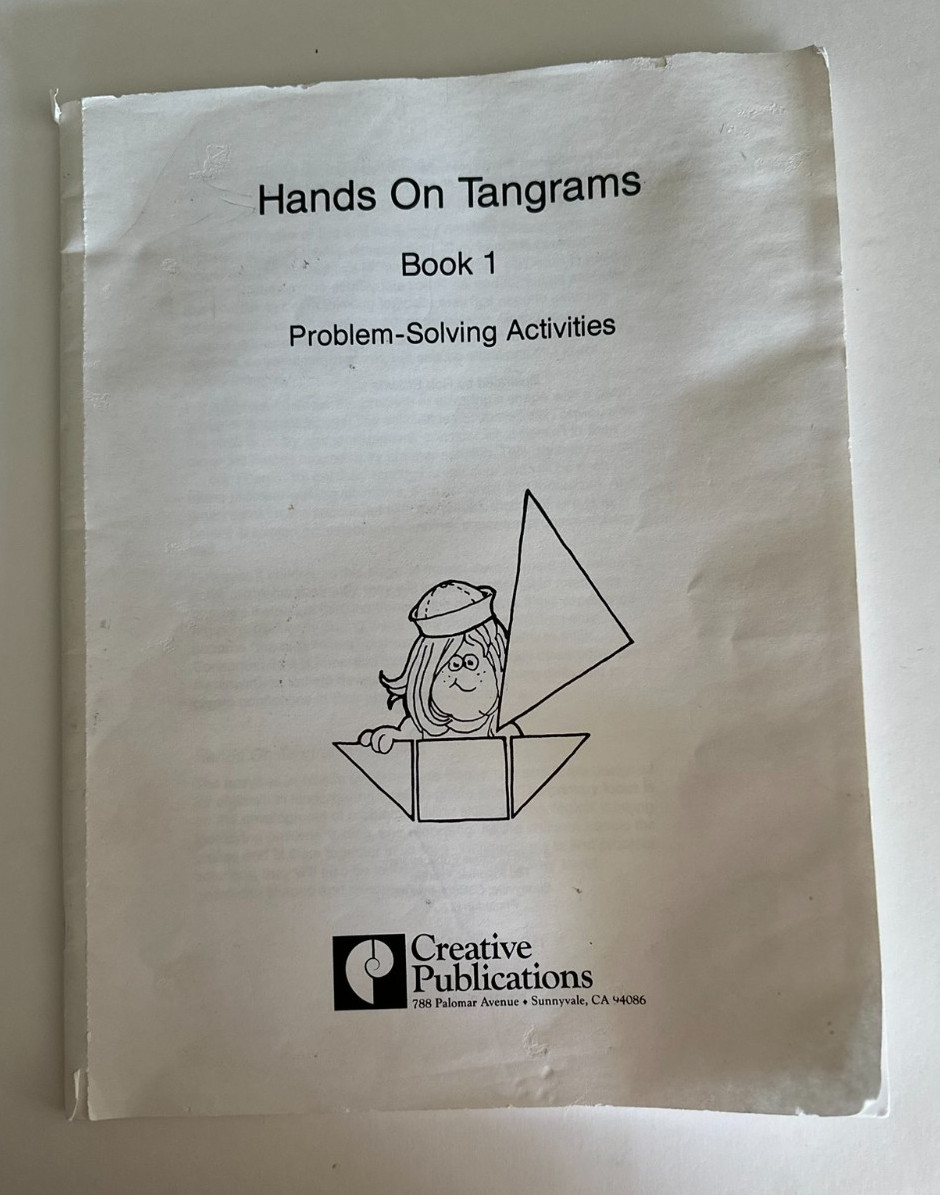 Educational Math Foam Tangrams Lot Of 16 and Hands on Tangrams Book 1