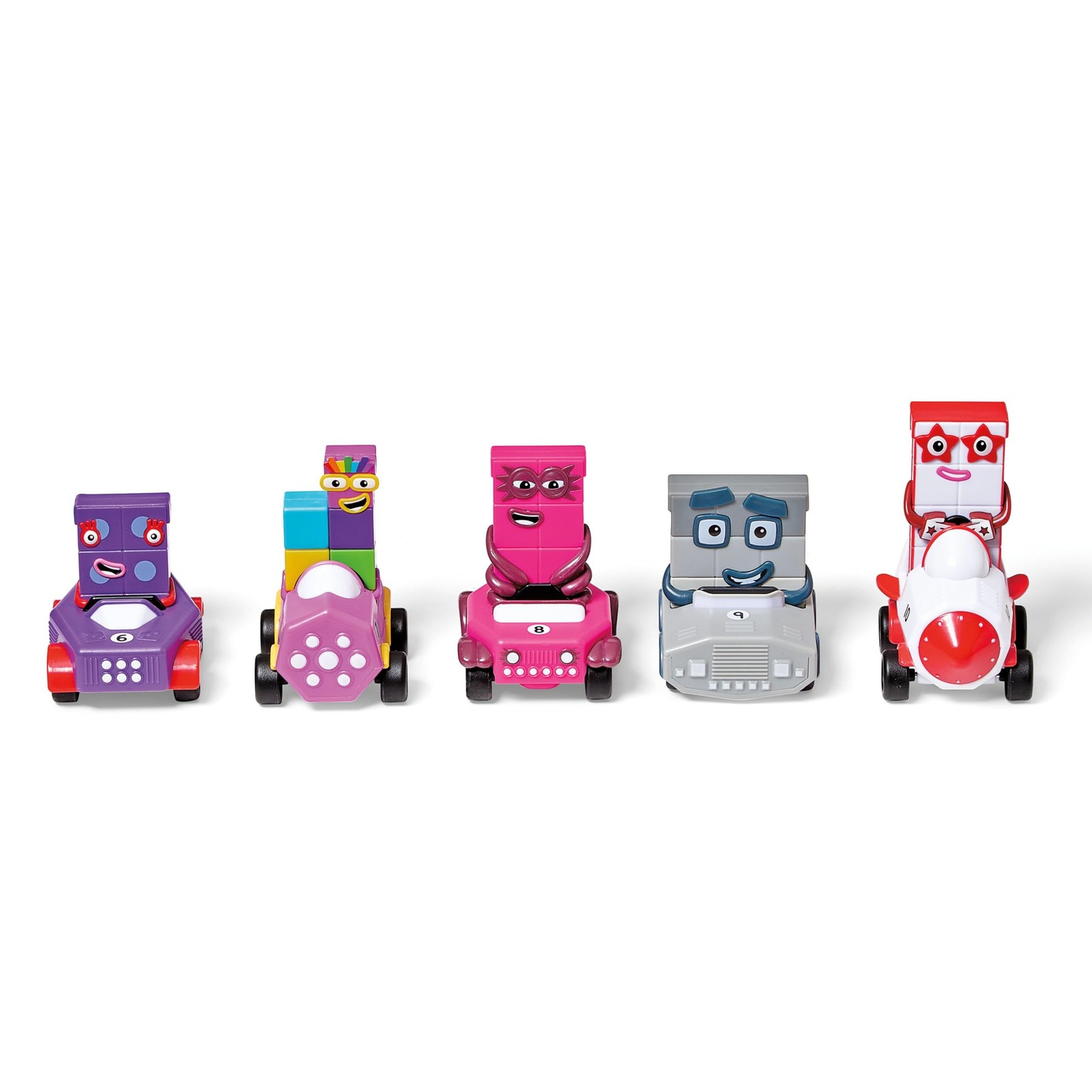 hand2mind Numberblocks Six to Ten Mini 10.5 x 2.75 x 9 inches, Pink, Red