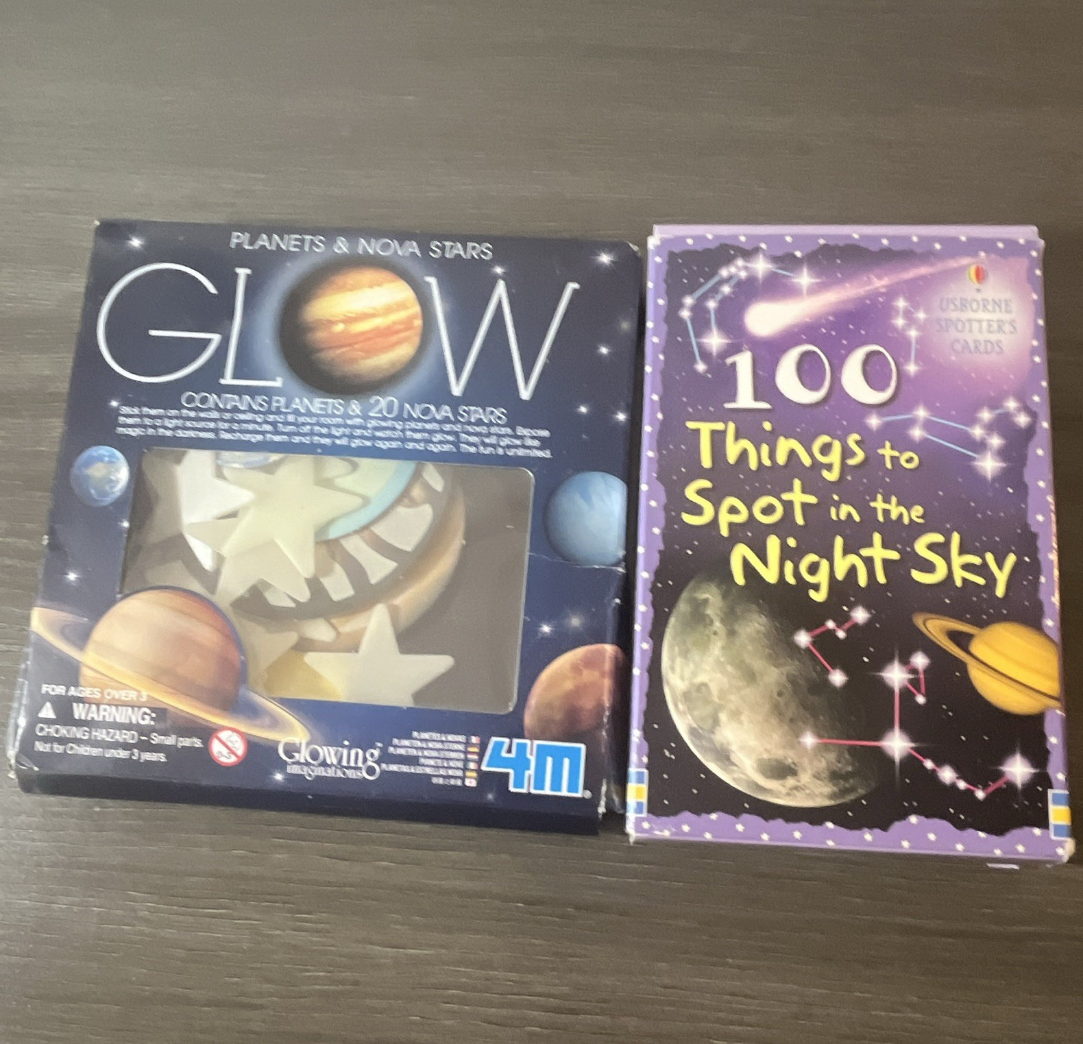 4M Glow Planets & Nova Stars Set + Usborne Night Sky Cards ISBN 9780794519667