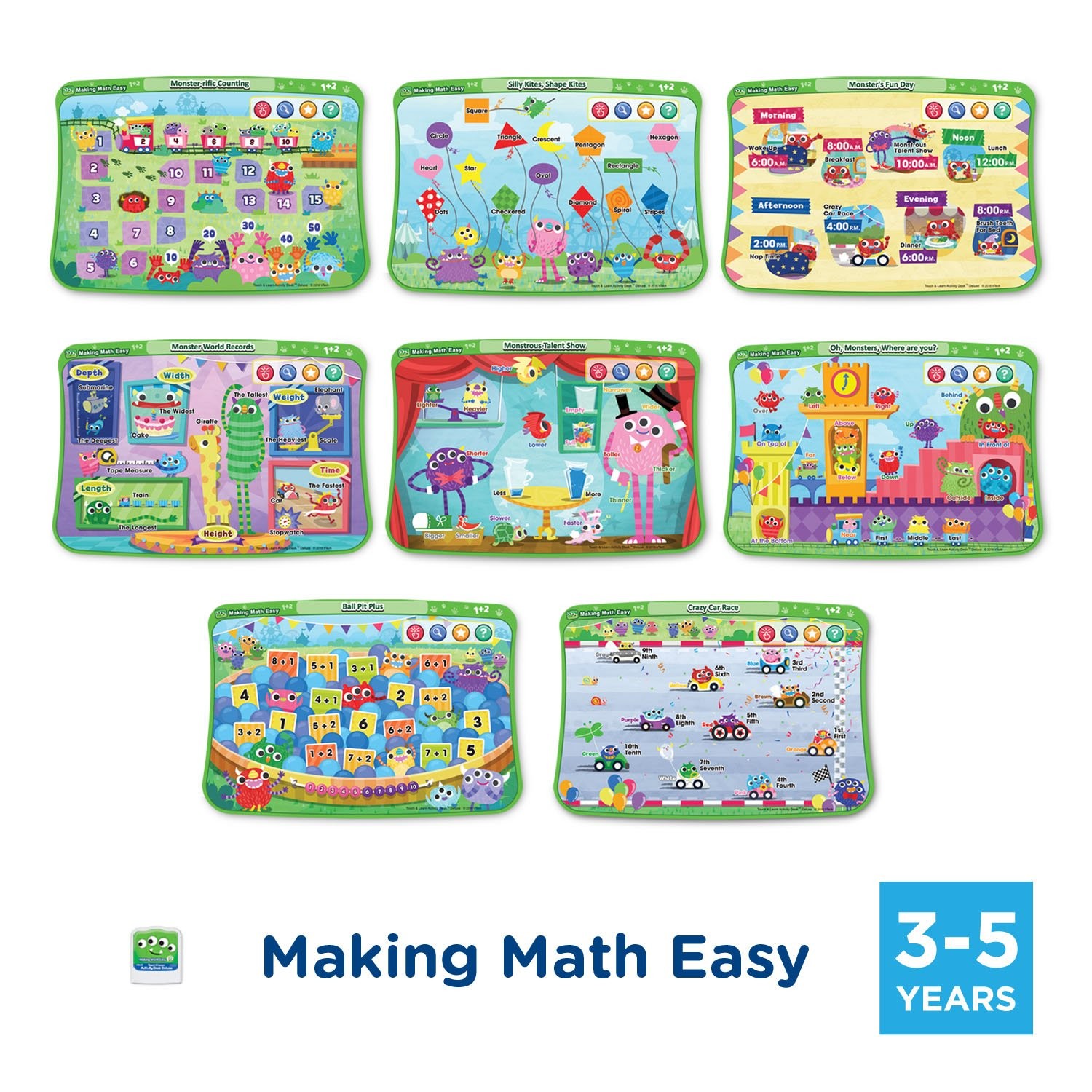 VTech Touch and Learn Activity Desk 4-in-1 2.3″ x 2″ x 0.3″, Multicolor