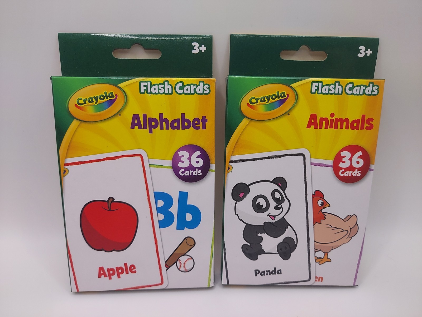 Crayola Flash Cards Alphabet & Animals Combo-Pack 36ct Ages 3+ Educational