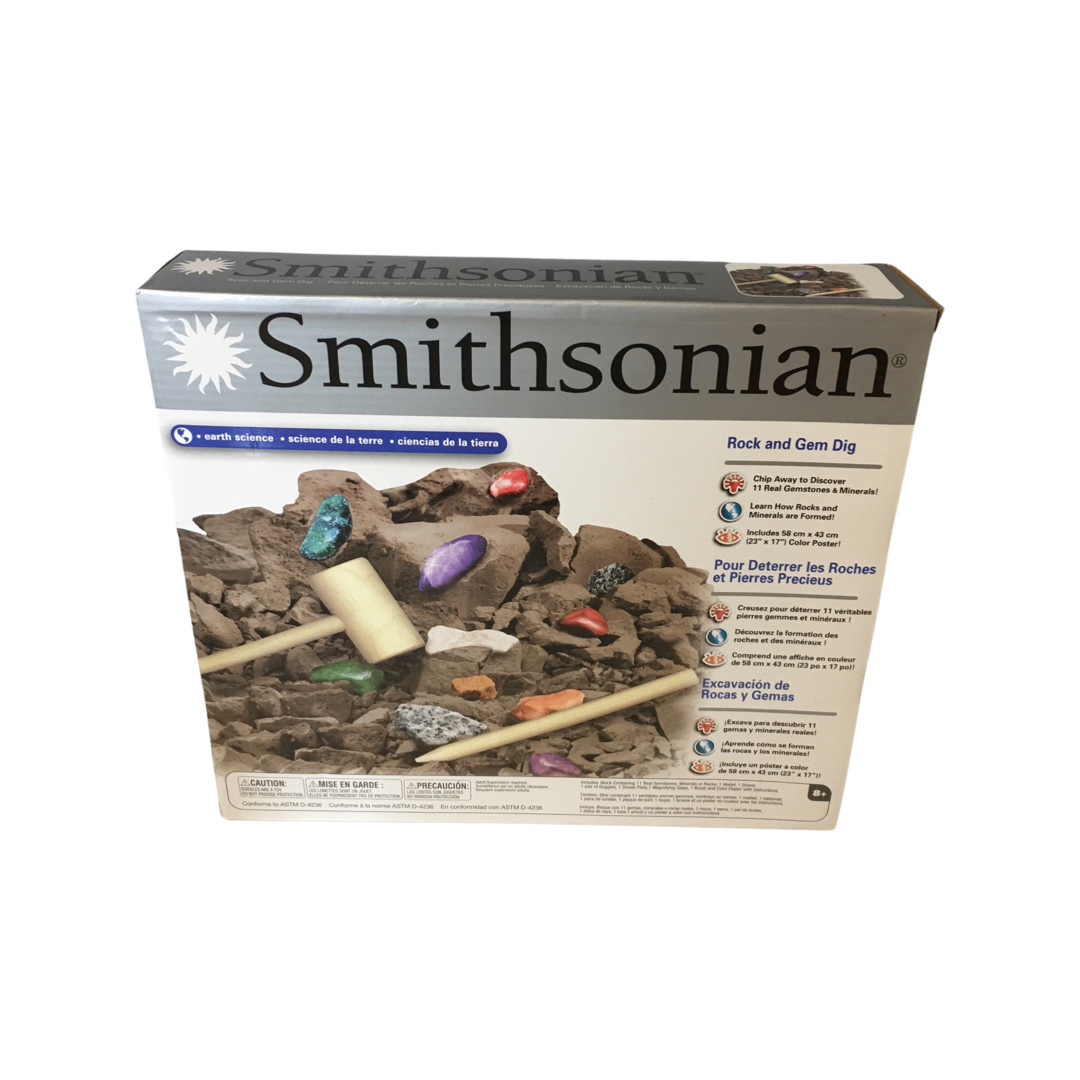 Smithsonian Rock and Gem Dig Poster Archaeology STEAM STEM Minerals Learn Mallet