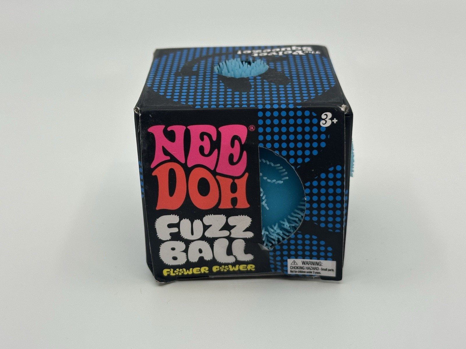 Blue Needoh FUZZ BALL Flower Power Nee Doh Squishy NEE-DOH Fuzzball AUTHENTIC